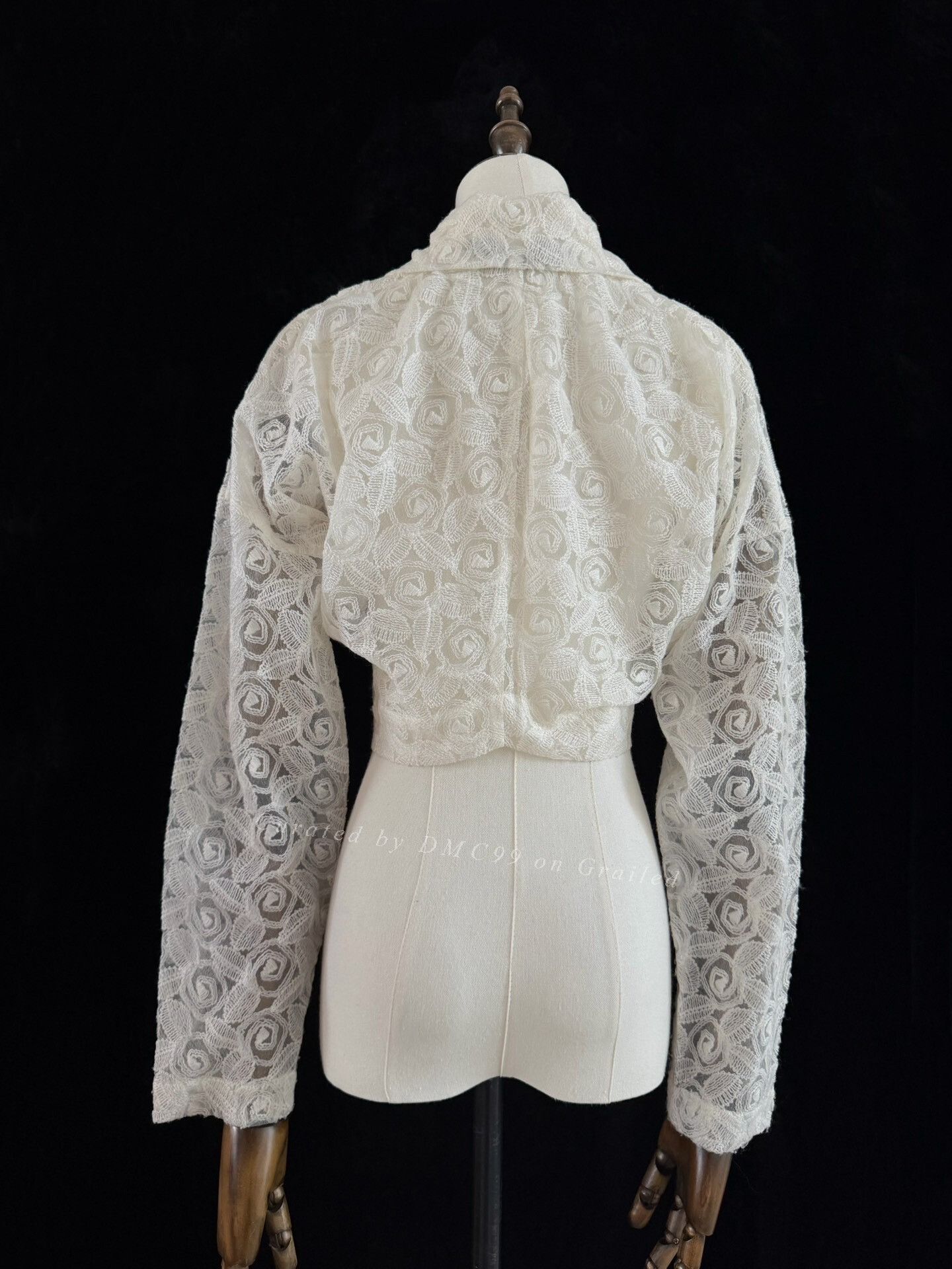 Rei Kawakubo Comme des Garçons 1990 Tricot Kite Sleeve Crochet Top Size M / US 6-8 / IT 42-44 - 5 Thumbnail