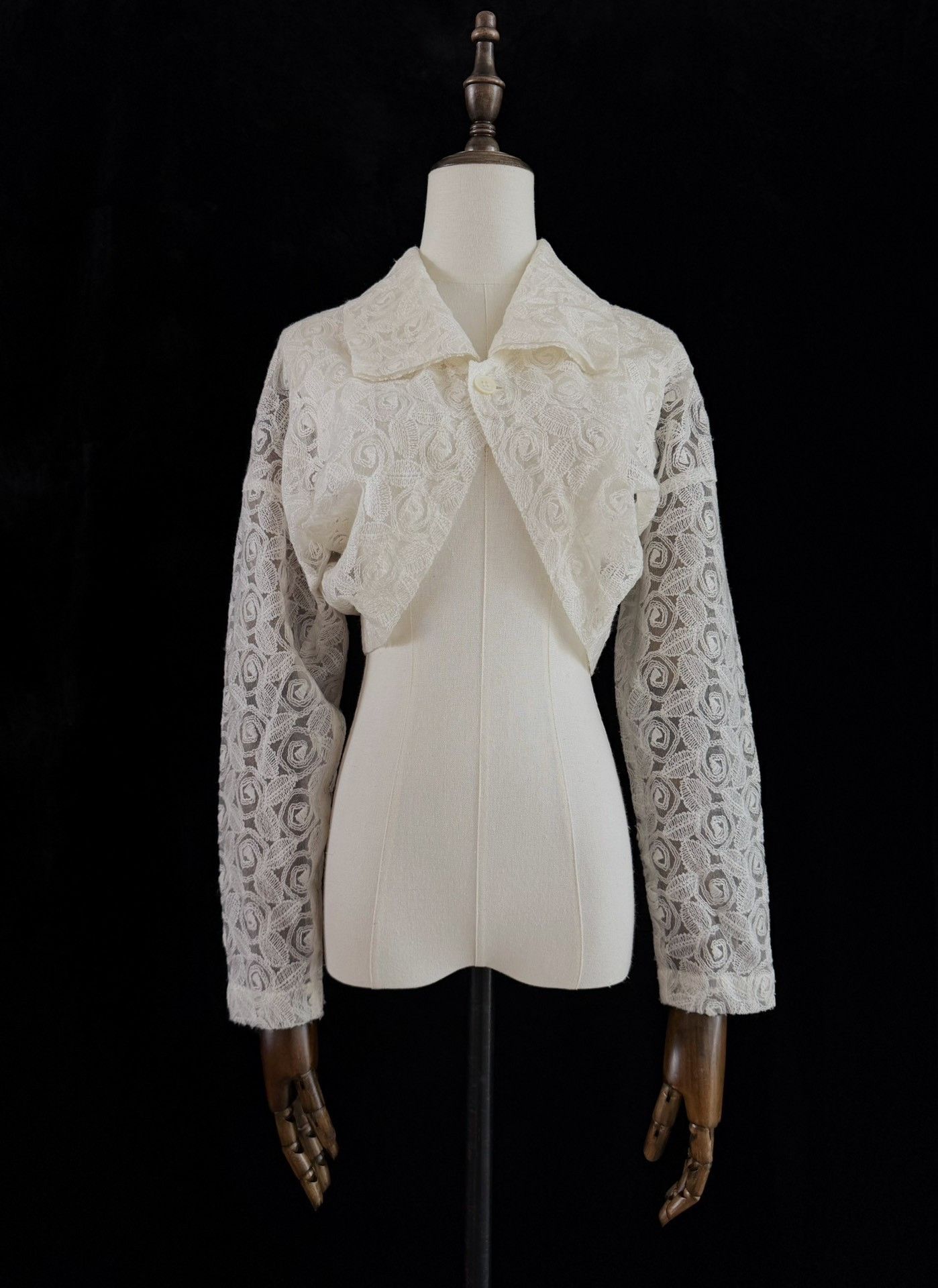Rei Kawakubo Comme des Garçons 1990 Tricot Kite Sleeve Crochet Top Size M / US 6-8 / IT 42-44 - 3 Thumbnail
