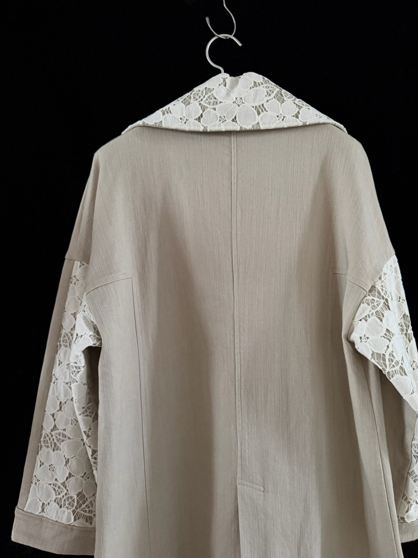 Yohji Yamamoto Y's for Living Vintage Lace Trench Coat Size M / US 6-8 / IT 42-44 - 6 Thumbnail