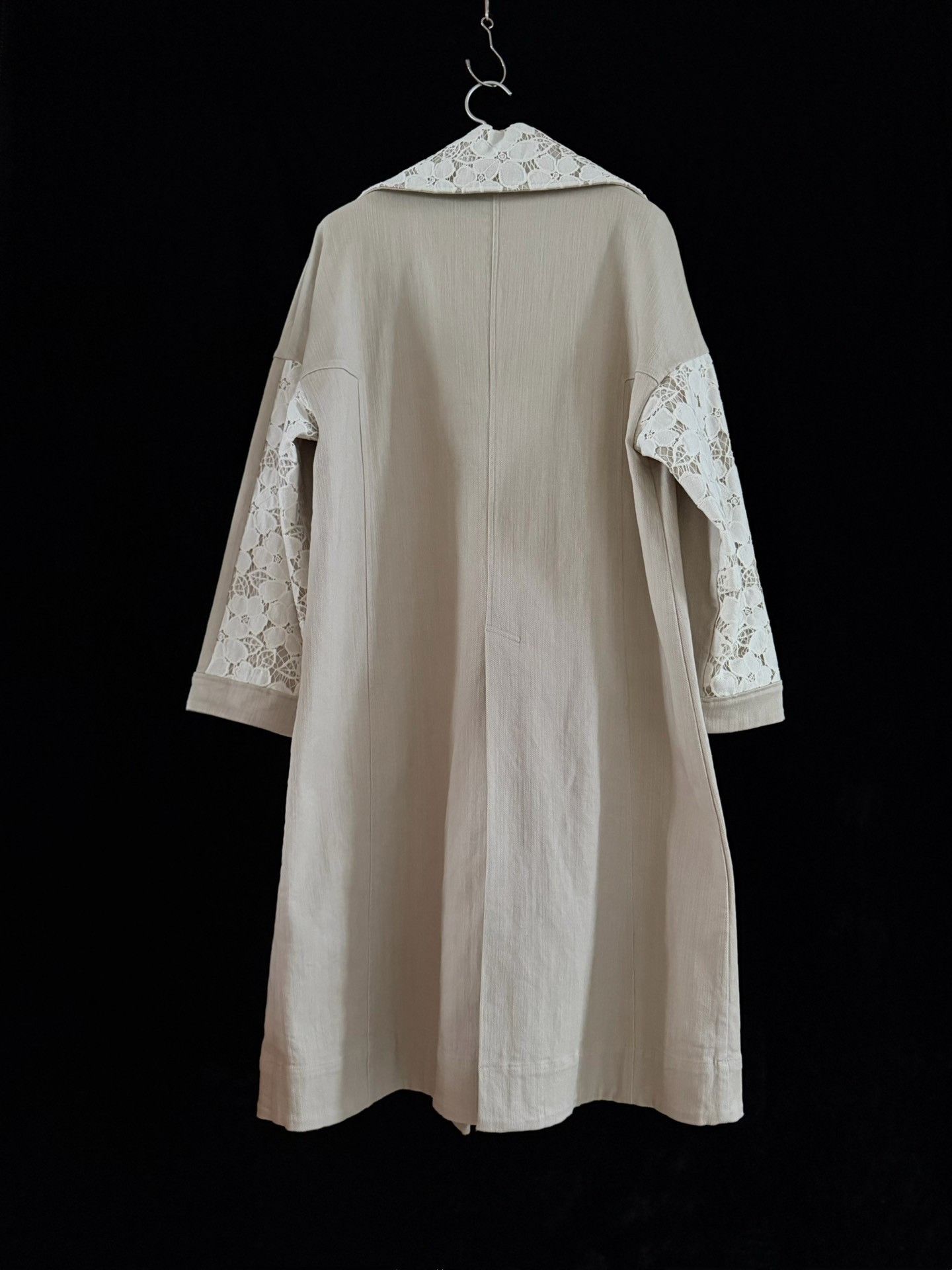 Yohji Yamamoto Y's for Living Vintage Lace Trench Coat Size M / US 6-8 / IT 42-44 - 3 Thumbnail