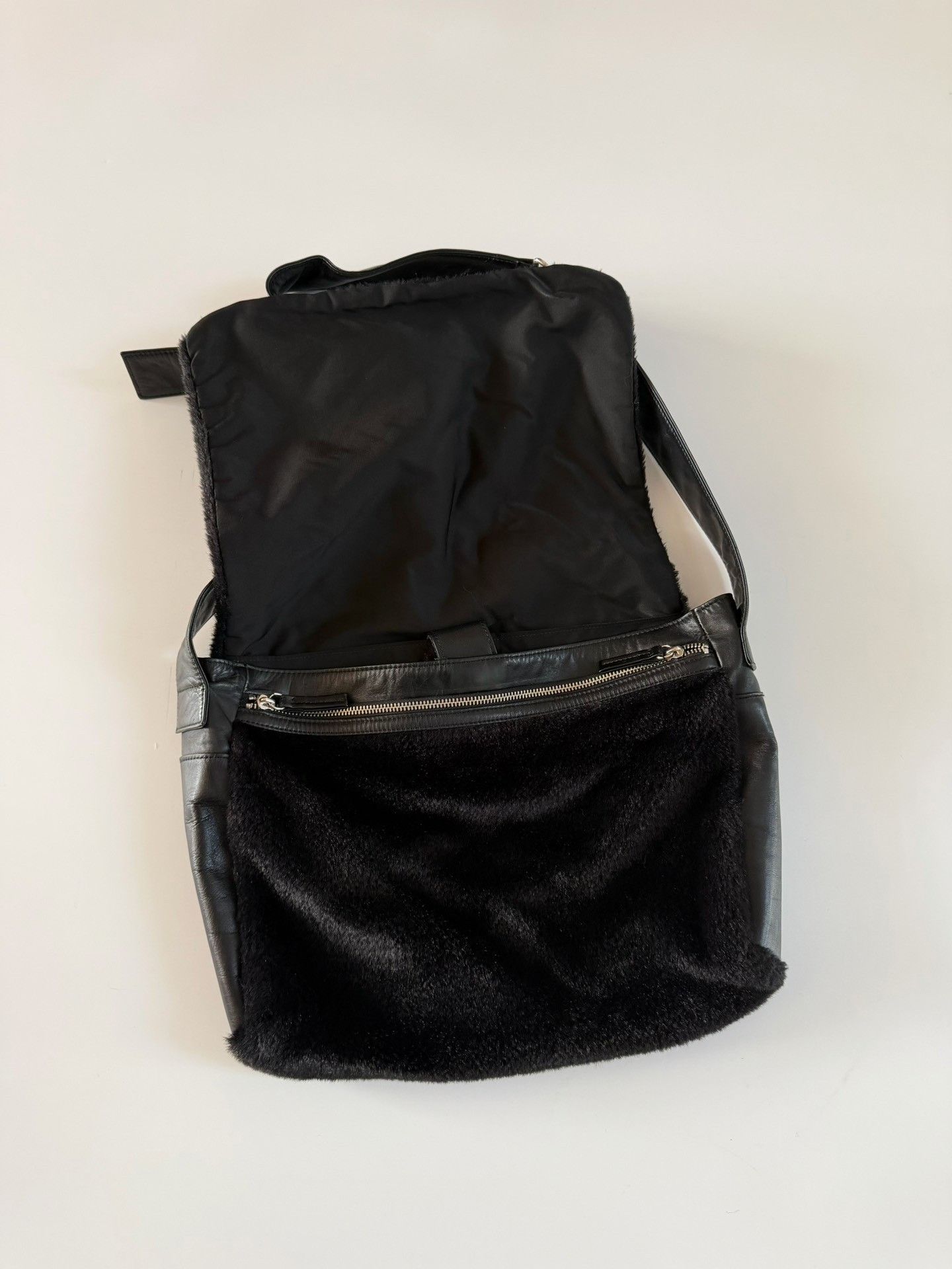 Yohji Yamamoto Yohji Yamamoto Noir Leather Fur Crossbody Size ONE SIZE - 2 Thumbnail