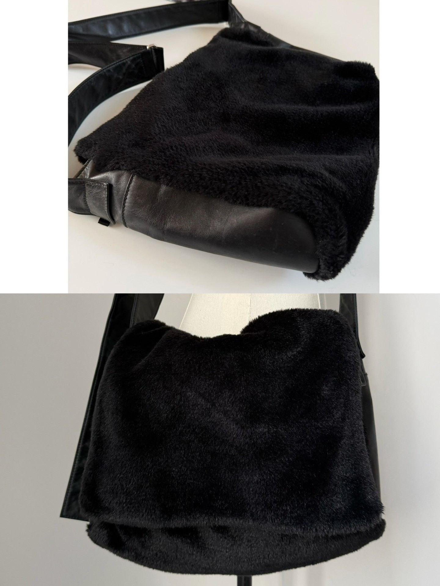 Yohji Yamamoto Yohji Yamamoto Noir Leather Fur Crossbody Size ONE SIZE - 9 Thumbnail