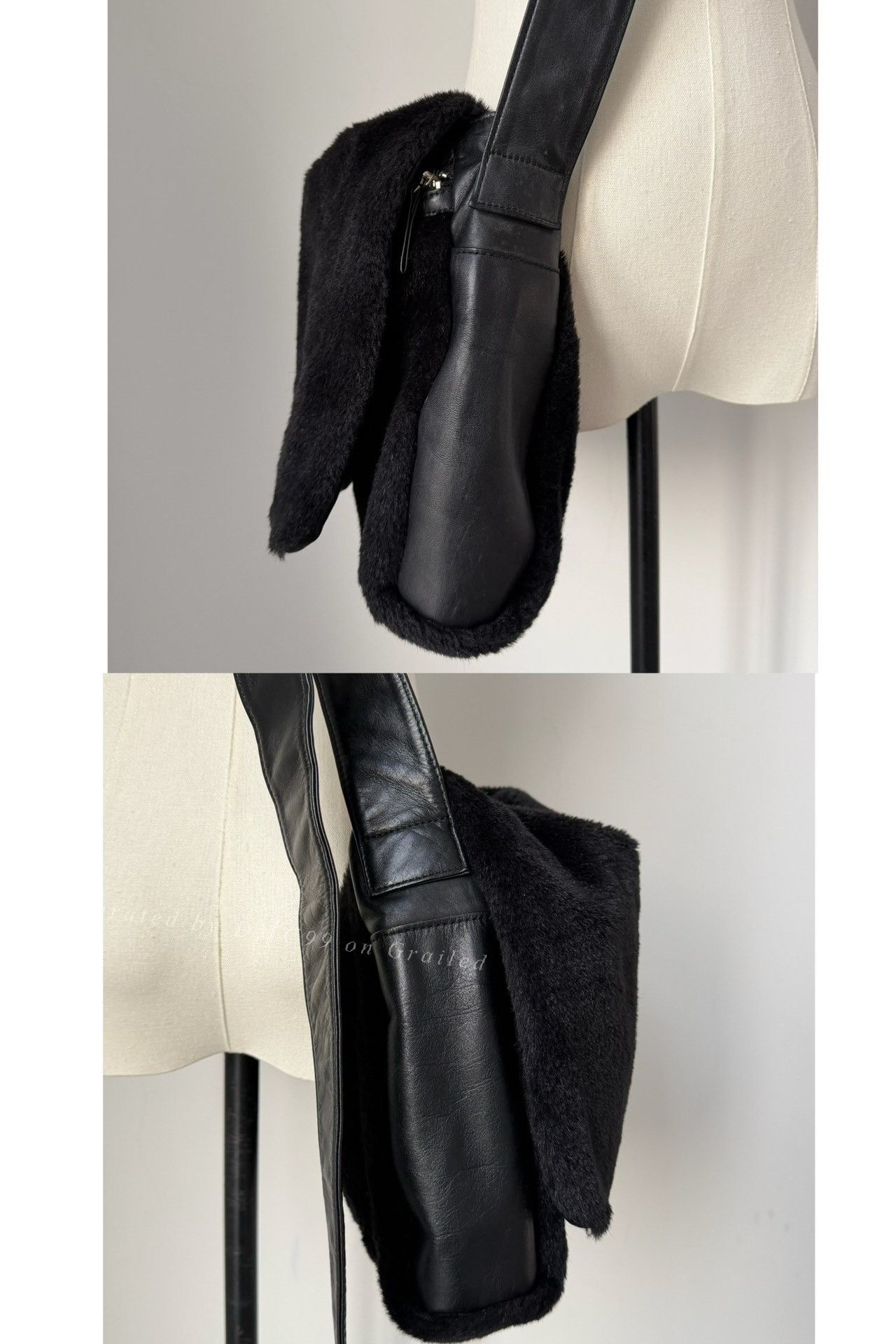Yohji Yamamoto Yohji Yamamoto Noir Leather Fur Crossbody Size ONE SIZE - 8 Thumbnail