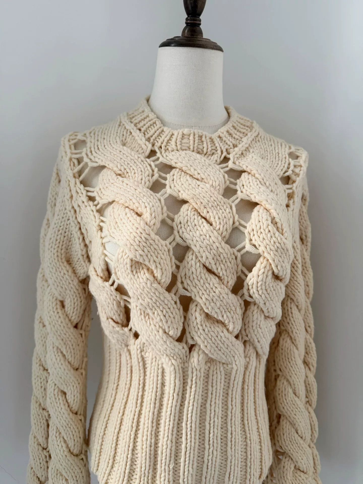 Rei Kawakubo Comme des Garçons Cable Knit Pullover Size M / US 6-8 / IT 42-44 - 9 Thumbnail