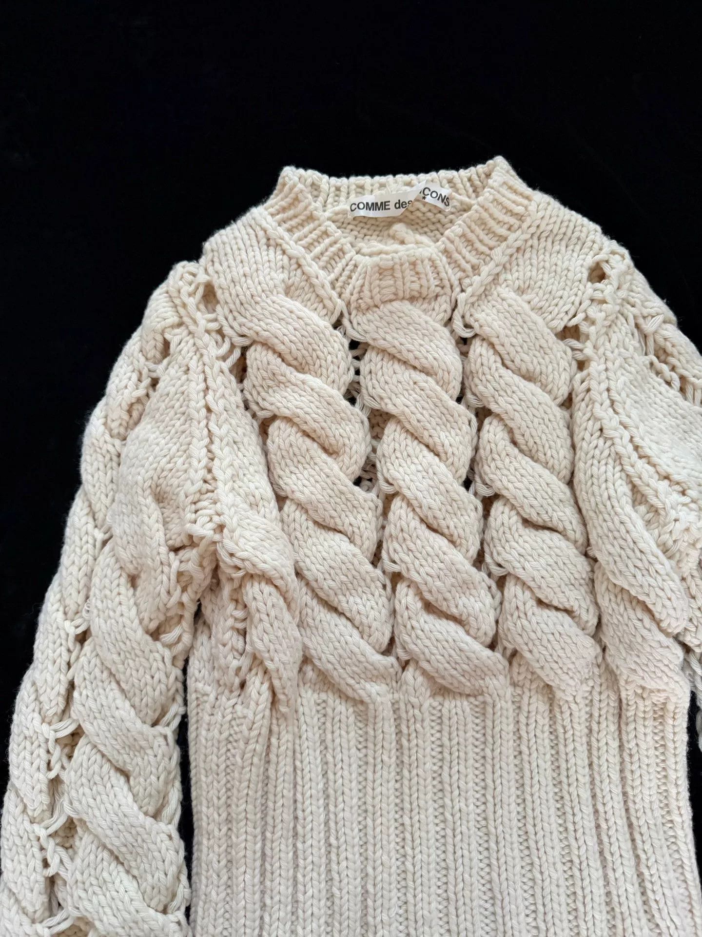 Rei Kawakubo Comme des Garçons Cable Knit Pullover Size M / US 6-8 / IT 42-44 - 2 Thumbnail