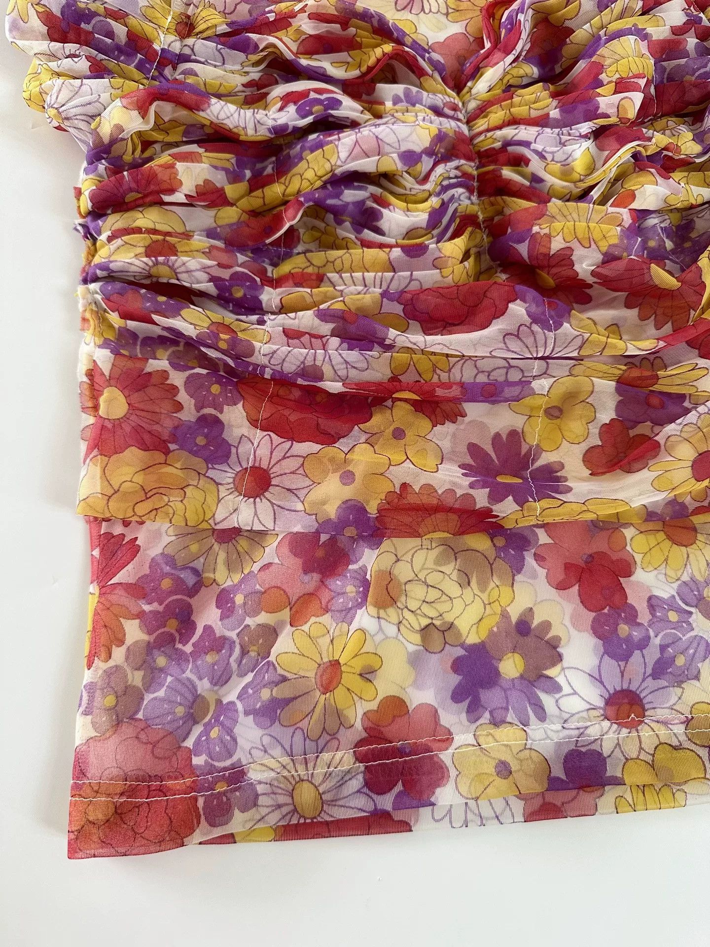 Rei Kawakubo Comme des Garçons 2001 Sheer Floral Pleated Top Size M / US 6-8 / IT 42-44 - 5 Thumbnail