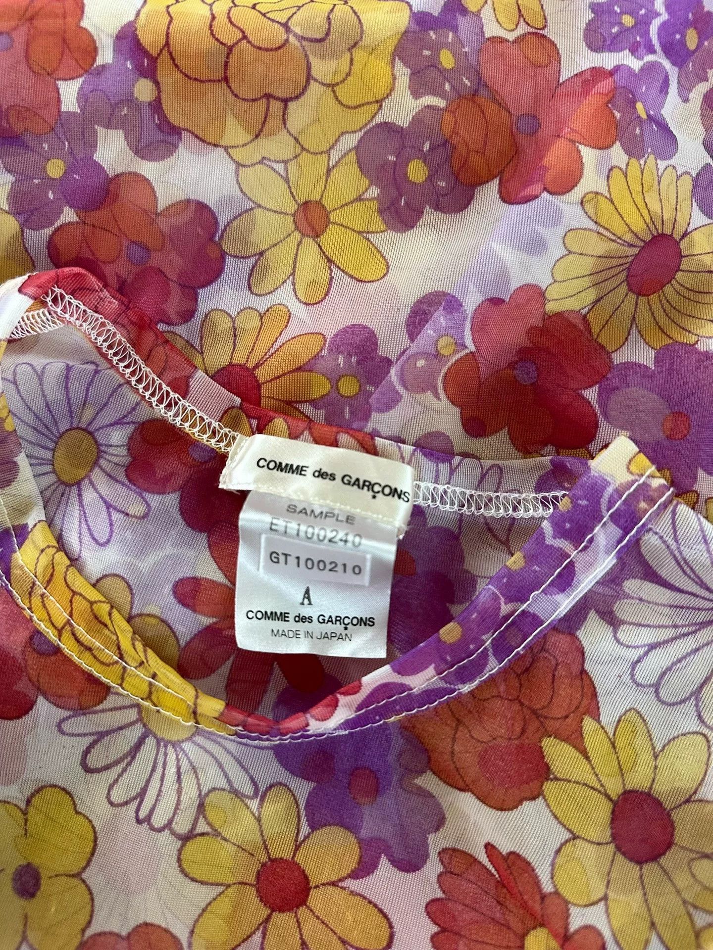 Rei Kawakubo Comme des Garçons 2001 Sheer Floral Pleated Top Size M / US 6-8 / IT 42-44 - 8 Thumbnail