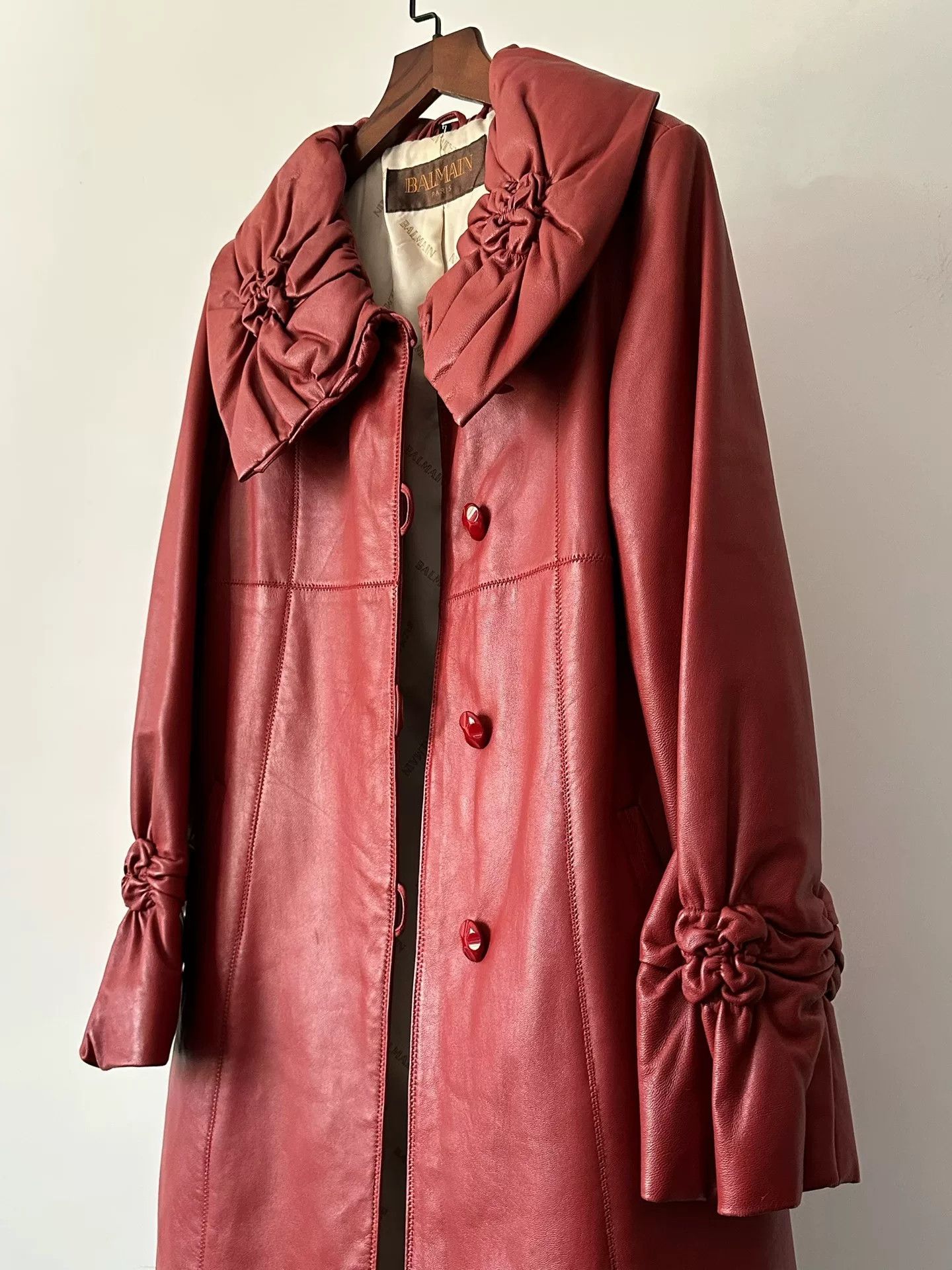 Balmain Balmain Vintage Lambskin Mid-Length Coat Size M / US 6-8 / IT 42-44 - 8 Thumbnail