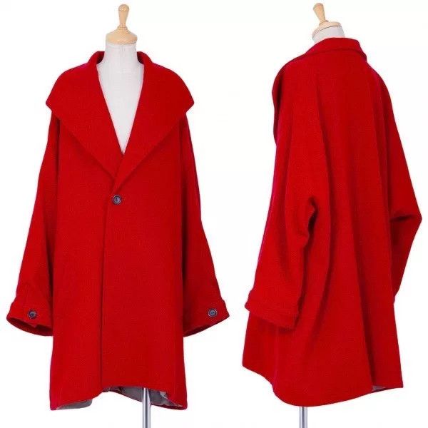 Yohji Yamamoto Y's by Yohji Yamamoto Red Coat Size M / US 6-8 / IT 42-44 - 3 Thumbnail