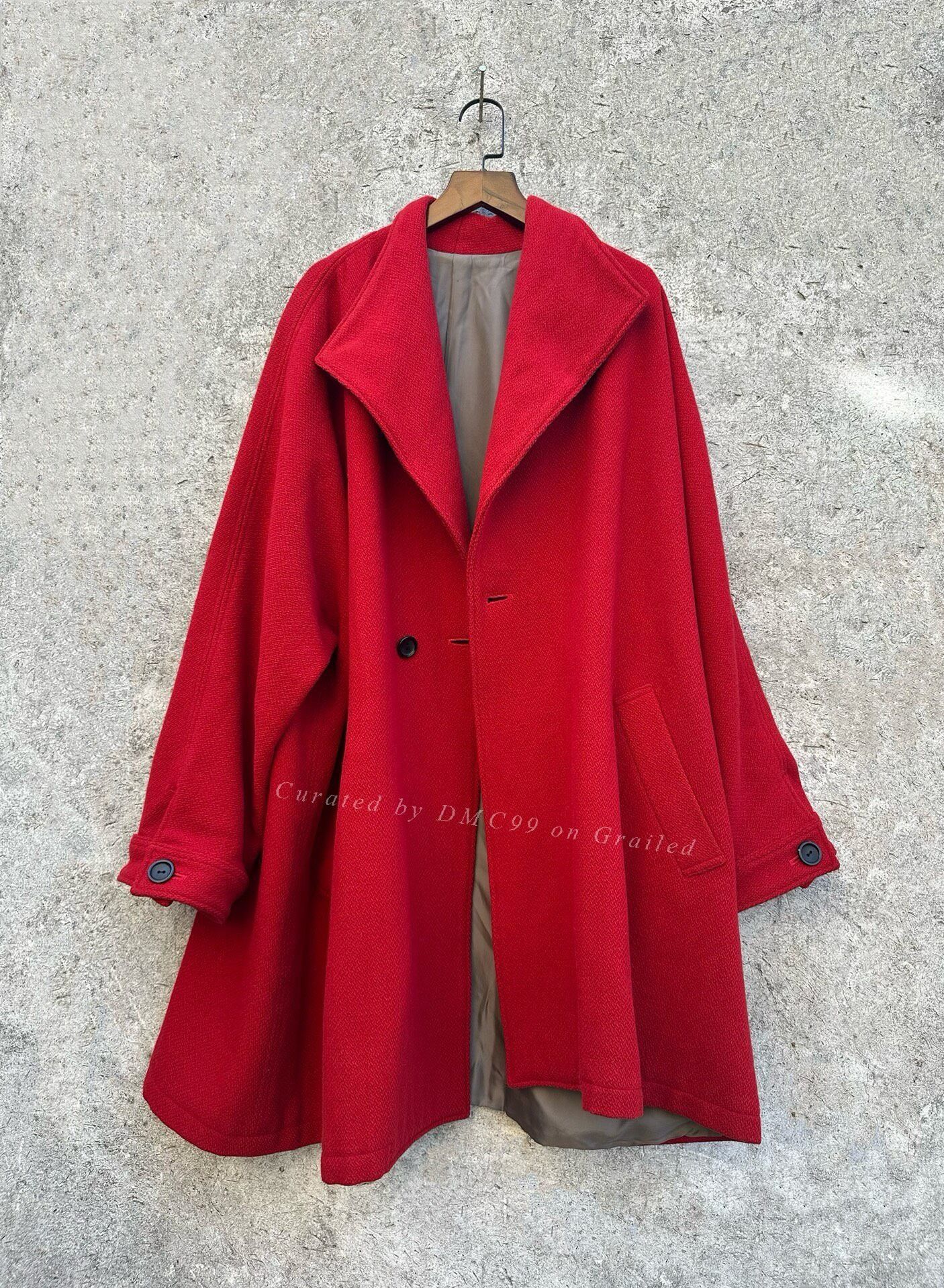 Yohji Yamamoto Y's by Yohji Yamamoto Red Coat Size M / US 6-8 / IT 42-44 - 5 Thumbnail