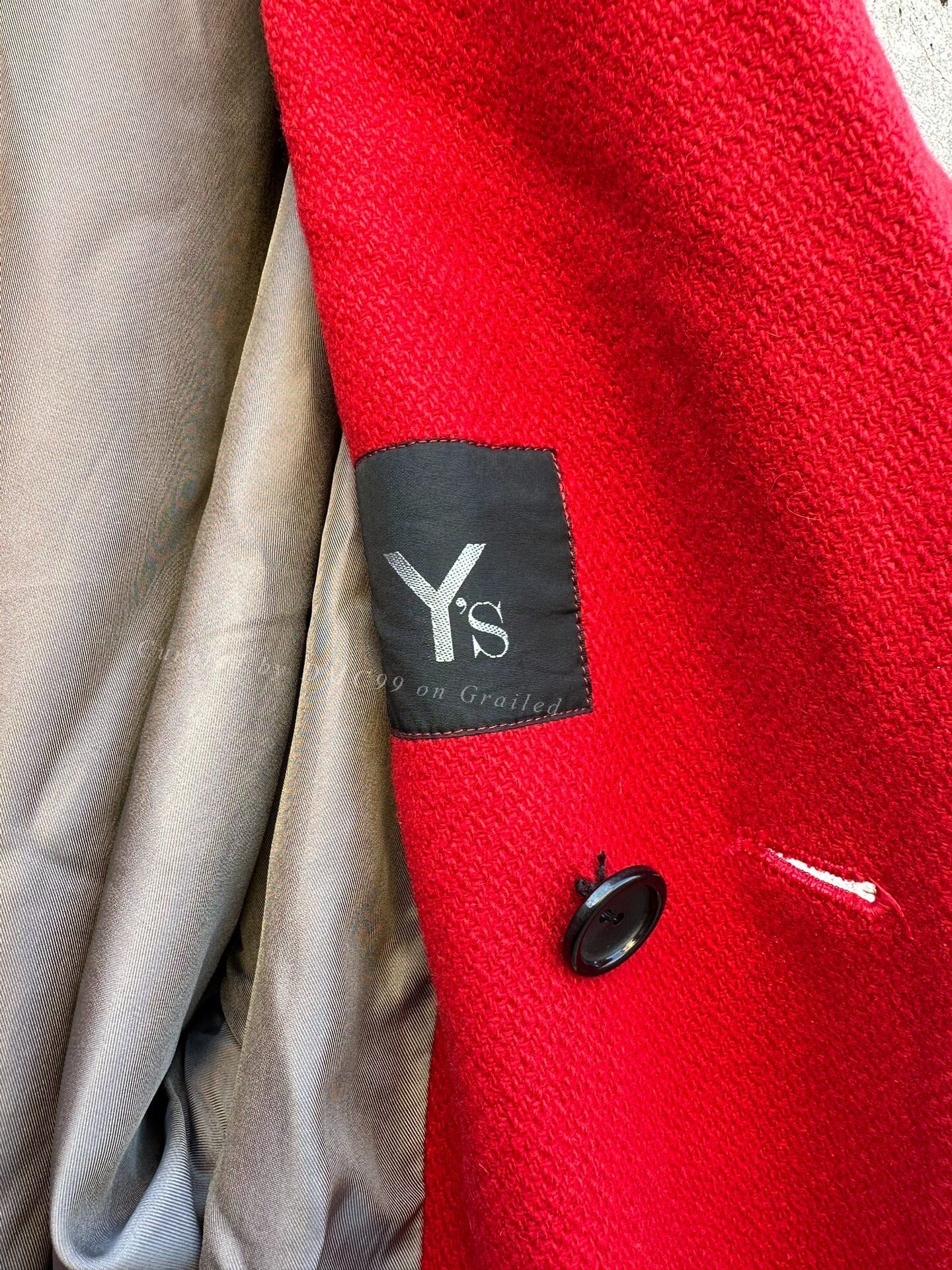 Yohji Yamamoto Y's by Yohji Yamamoto Red Coat Size M / US 6-8 / IT 42-44 - 7 Thumbnail