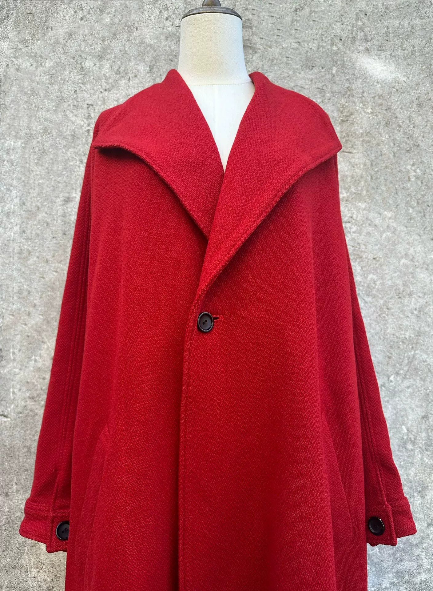 Yohji Yamamoto Y's by Yohji Yamamoto Red Coat Size M / US 6-8 / IT 42-44 - 4 Thumbnail