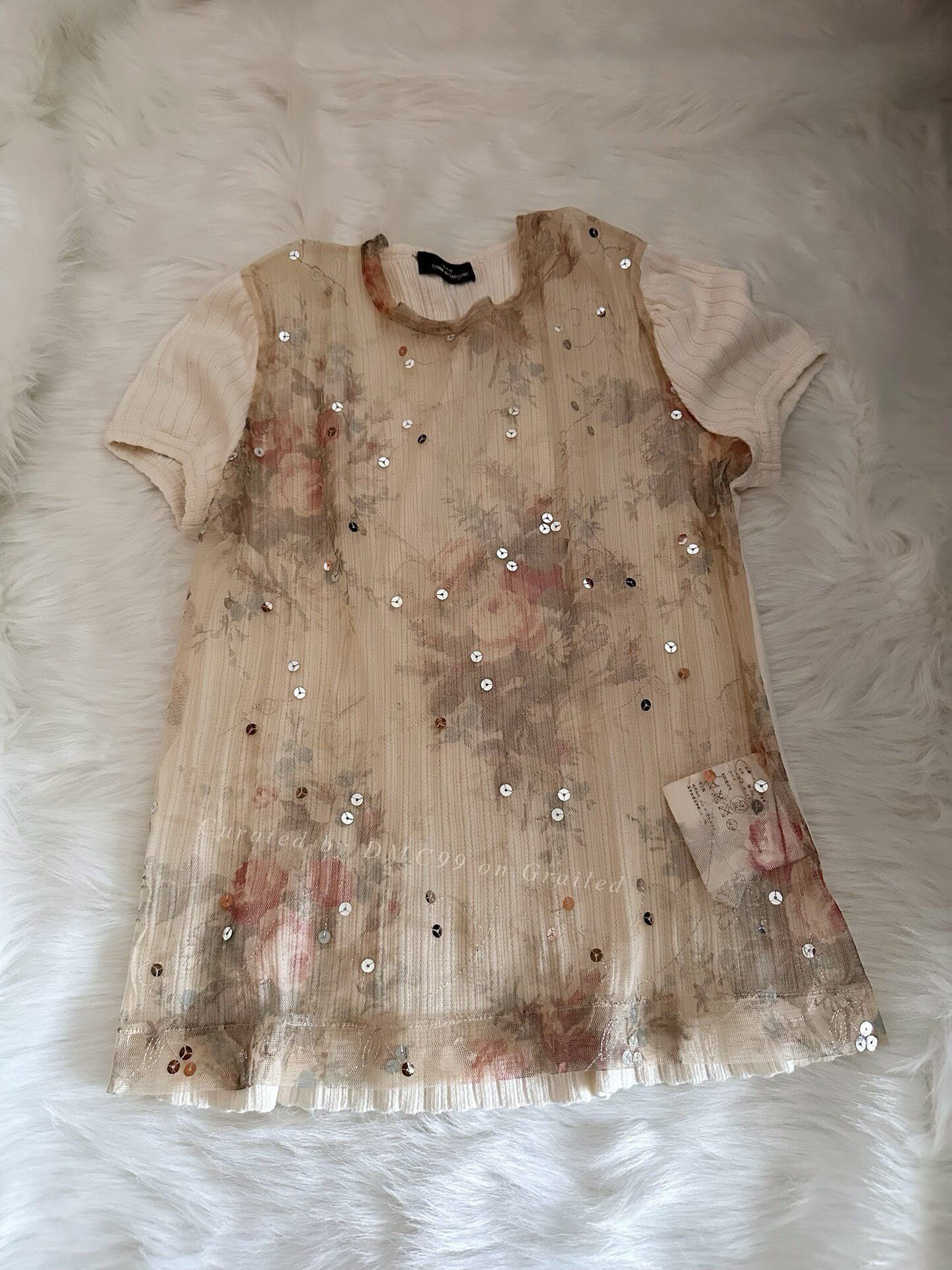 Comme des Garcons Comme des Garçons Tricot Sequin Floral Top Size M / US 6-8 / IT 42-44 - 6 Thumbnail