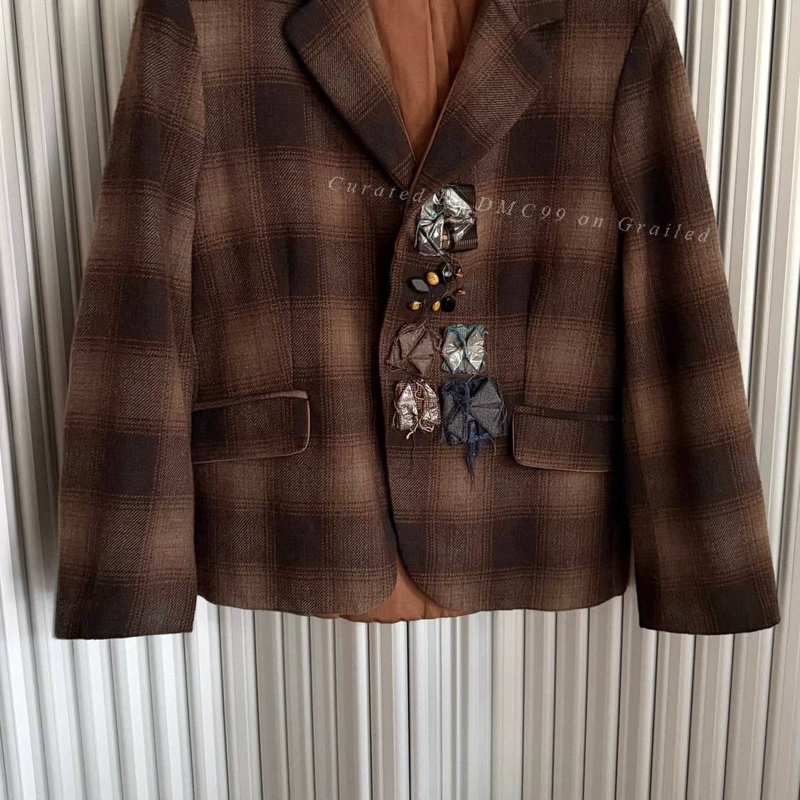 Marni Marni Vintage Wool Plaid Bow Jacket Size M / US 6-8 / IT 42-44 - 3 Thumbnail
