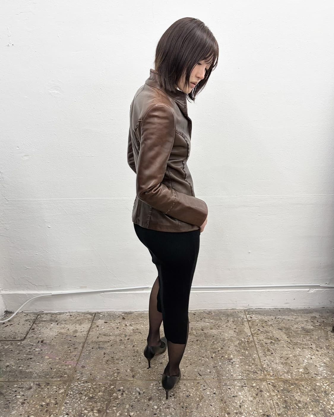 STRENESSE Strenesse Maillard Stitch Leather Jacket Size M / US 6-8 / IT 42-44 - 7 Thumbnail
