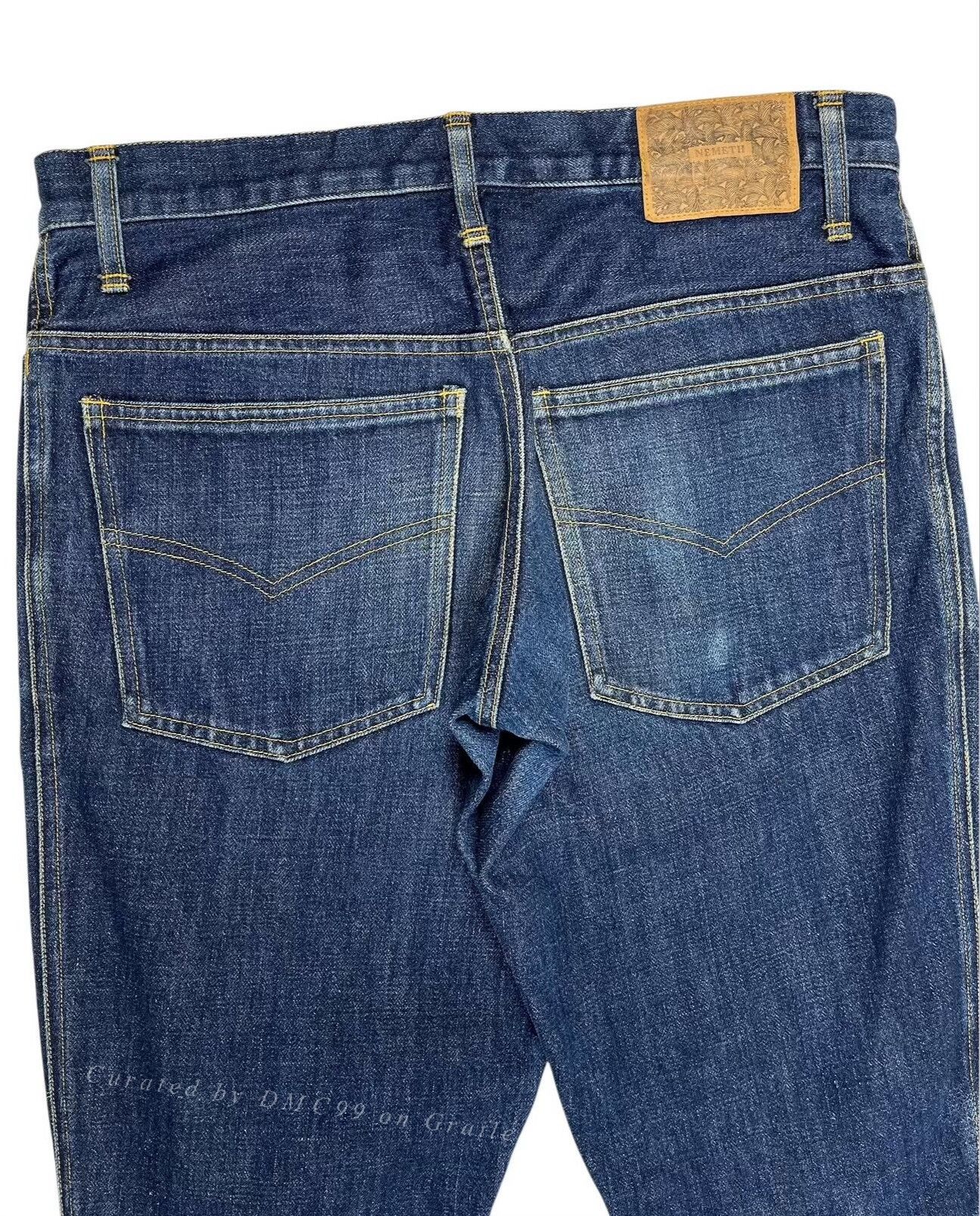 Vintage 1990s Vintage Christopher Nemeth Yellow Stitch Denim Pants Size US 30 / EU 46 - 6 Thumbnail