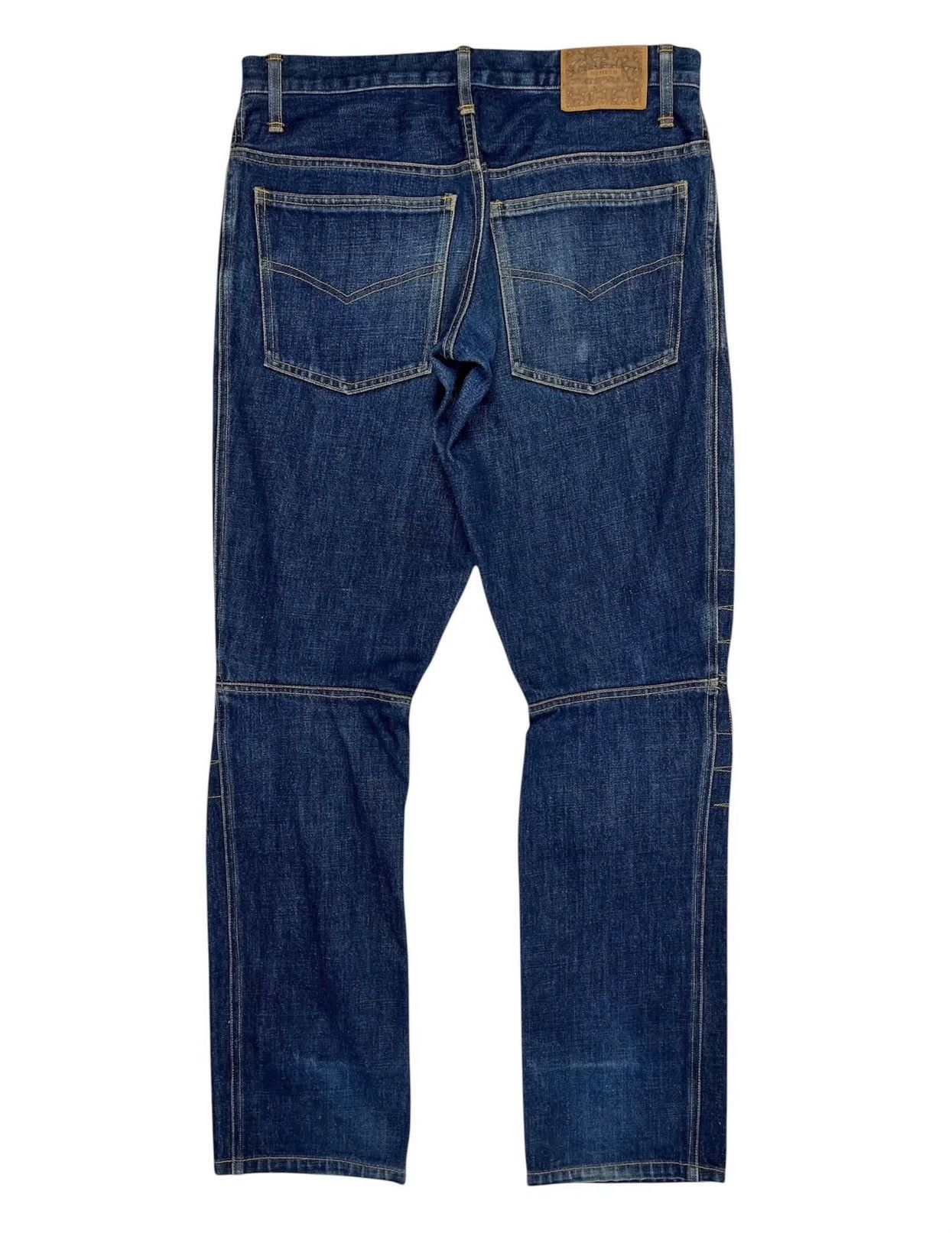Vintage 1990s Vintage Christopher Nemeth Yellow Stitch Denim Pants Size US 30 / EU 46 - 2 Thumbnail