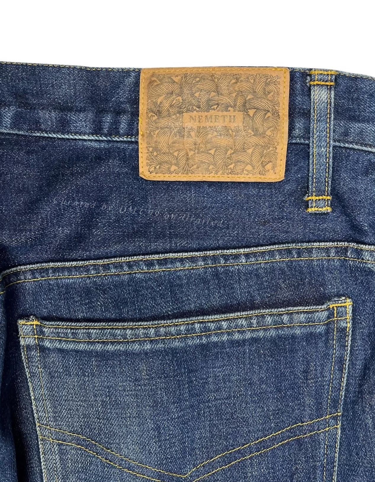 Vintage 1990s Vintage Christopher Nemeth Yellow Stitch Denim Pants Size US 30 / EU 46 - 7 Thumbnail