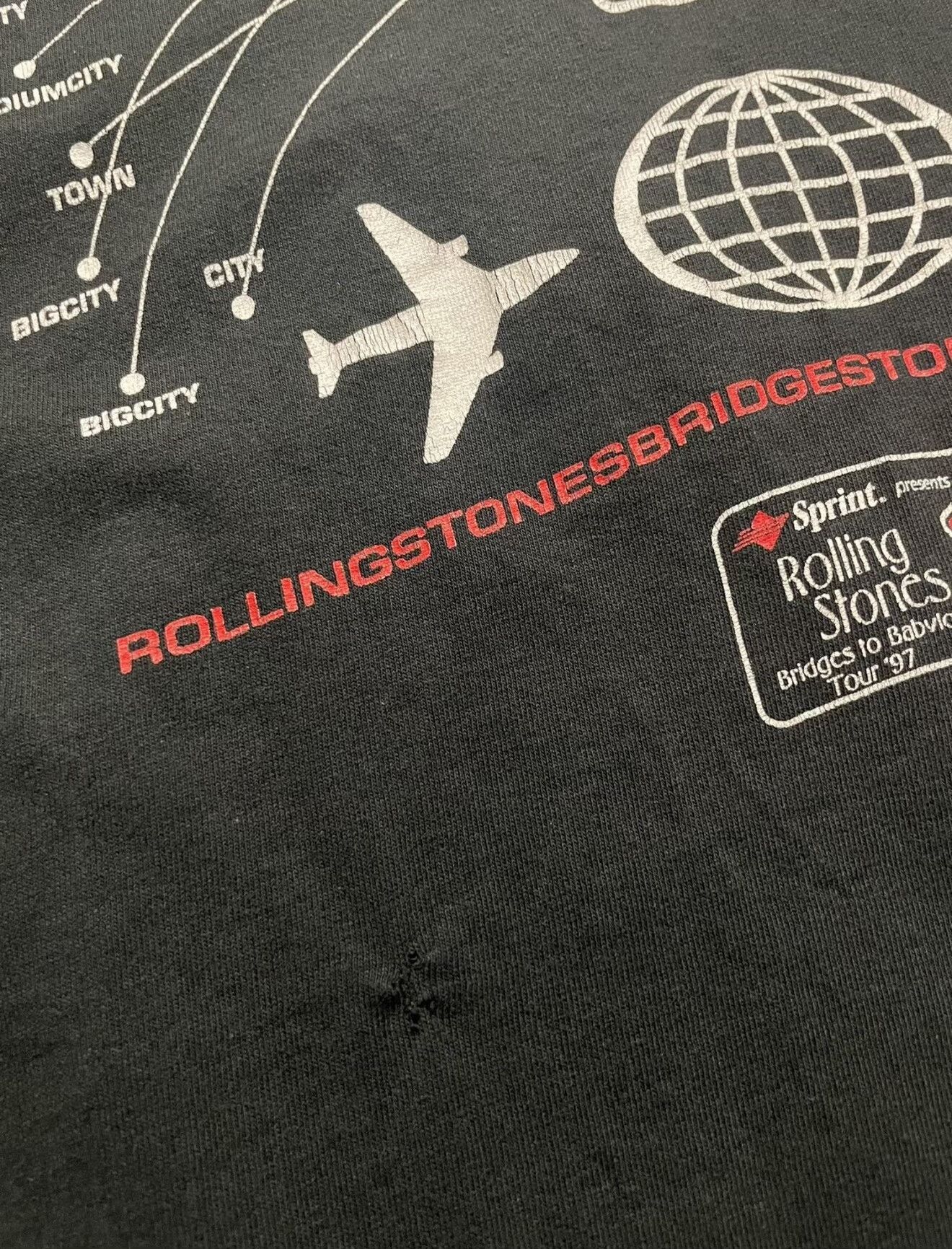 Vintage 1997 Rolling Stones Cropped Vintage Tour Tee Size M / US 6-8 / IT 42-44 - 7 Thumbnail