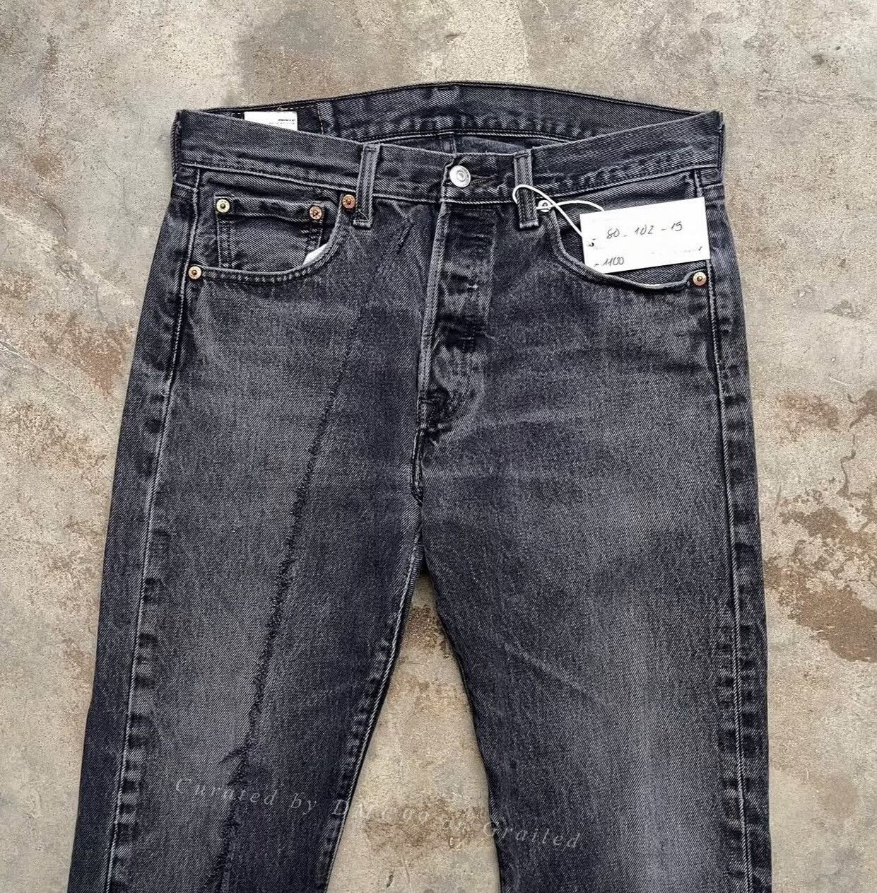 Vintage Vintage 2000s Levi's 501 Black Ripped Size US 30 / EU 46 - 2 Thumbnail