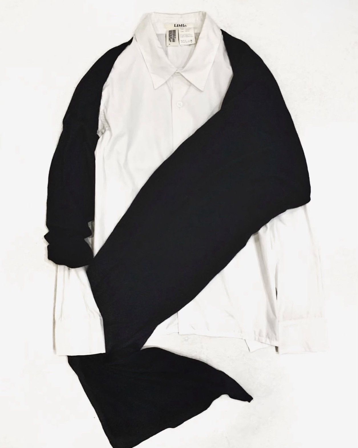 Vintage Limi Feu 2011 Asymmetric Draped Scarf Shirt Size M / US 6-8 / IT 42-44 - 2 Thumbnail