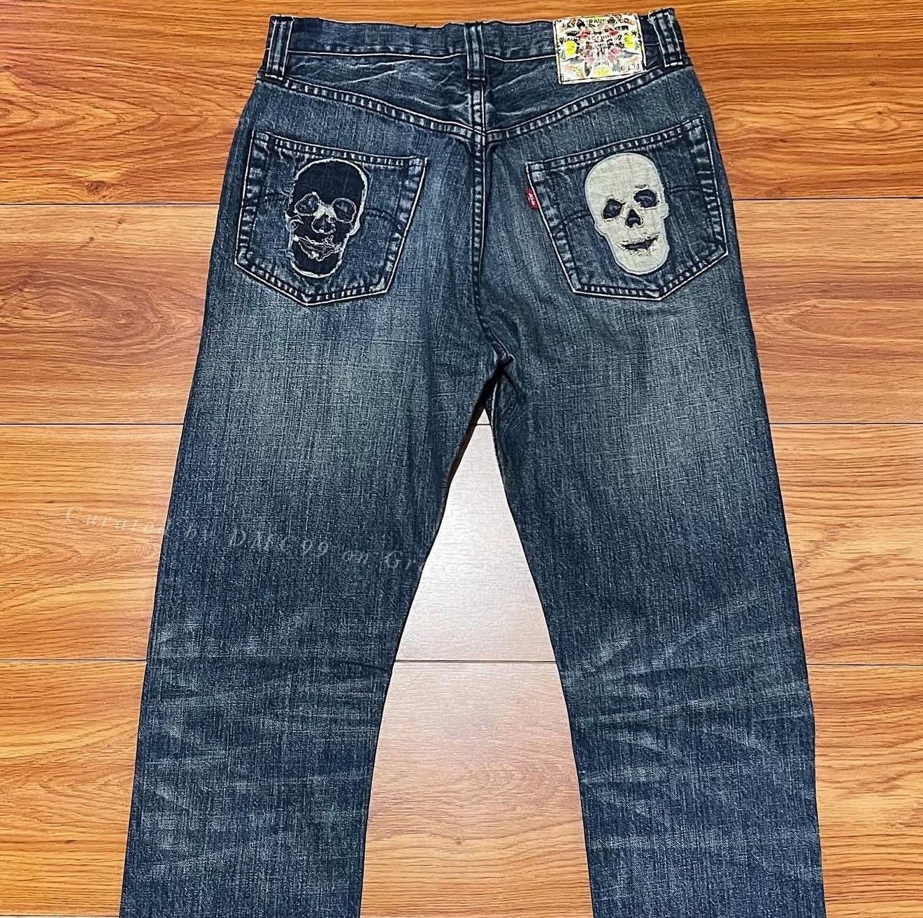 Levi's Vintage Levi's FW08 Hirst Skull Jeans Size US 30 / EU 46 - 2 Thumbnail
