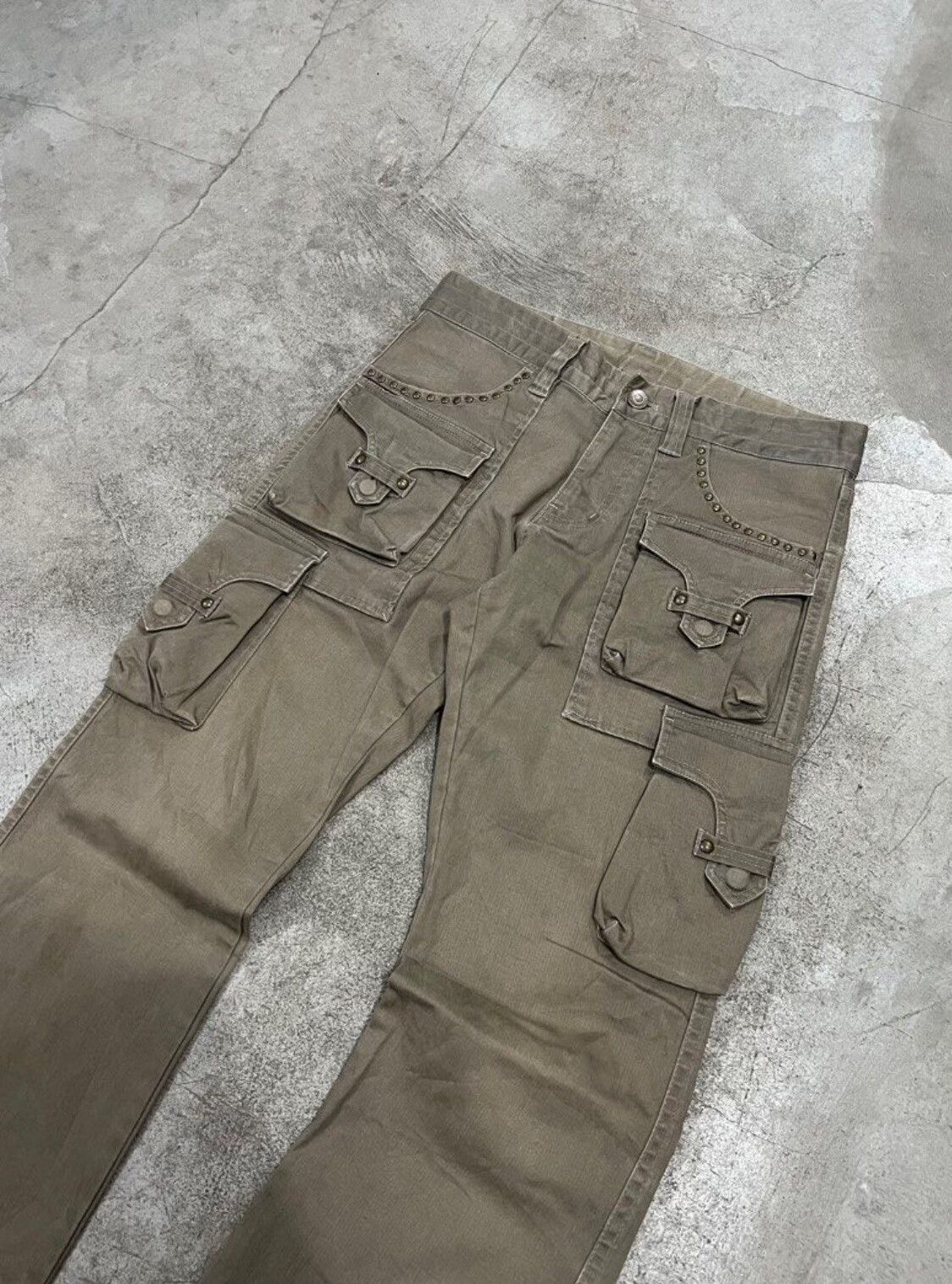 Vintage 2000s Tornado Mart Earth Tone Cargo Pant Size US 30 / EU 46 - 4 Thumbnail
