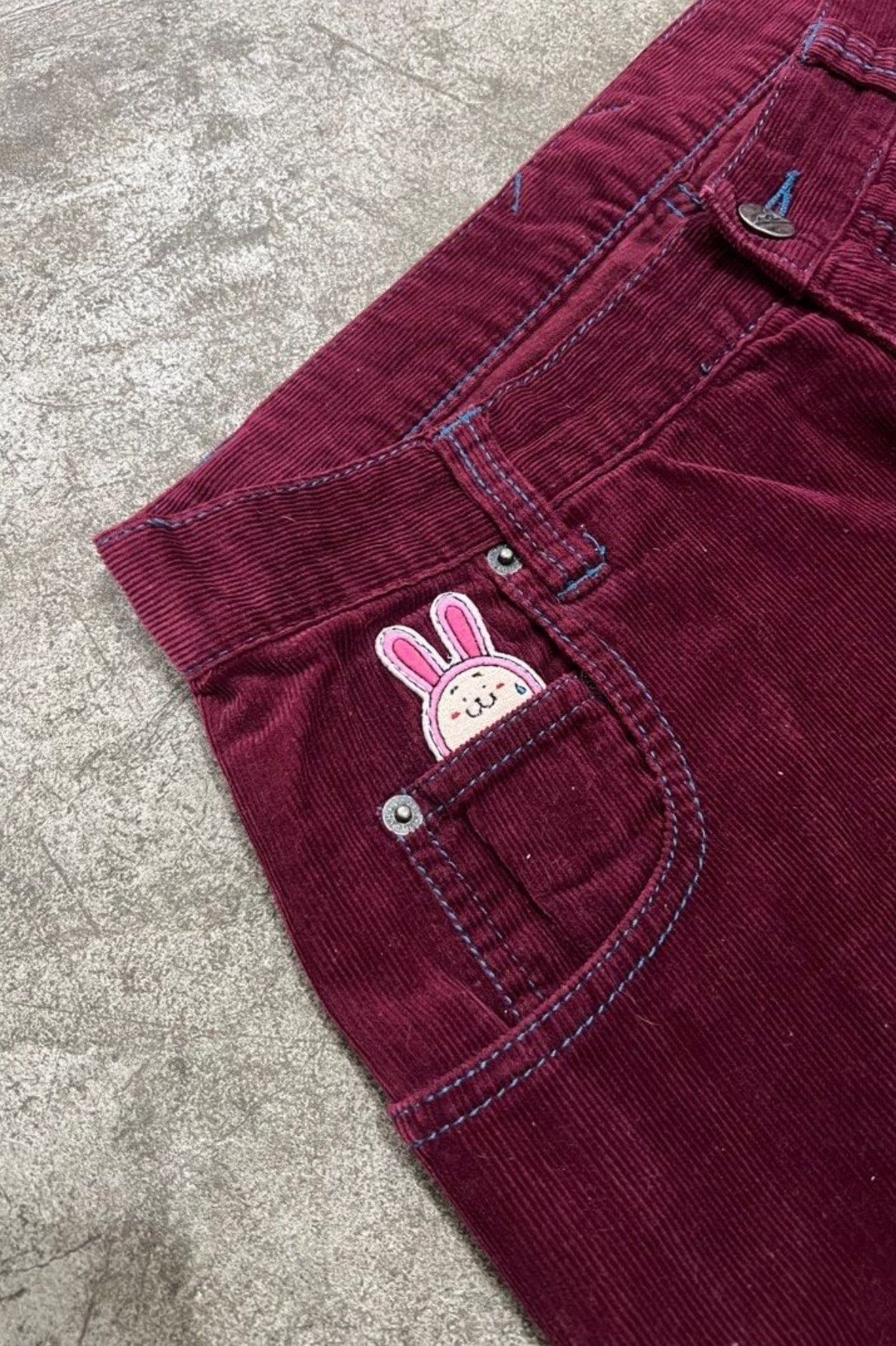 Vintage 1990s 20471120 x Hyoma Blue Line Corduroy Pants Size US 30 / EU 46 - 4 Thumbnail