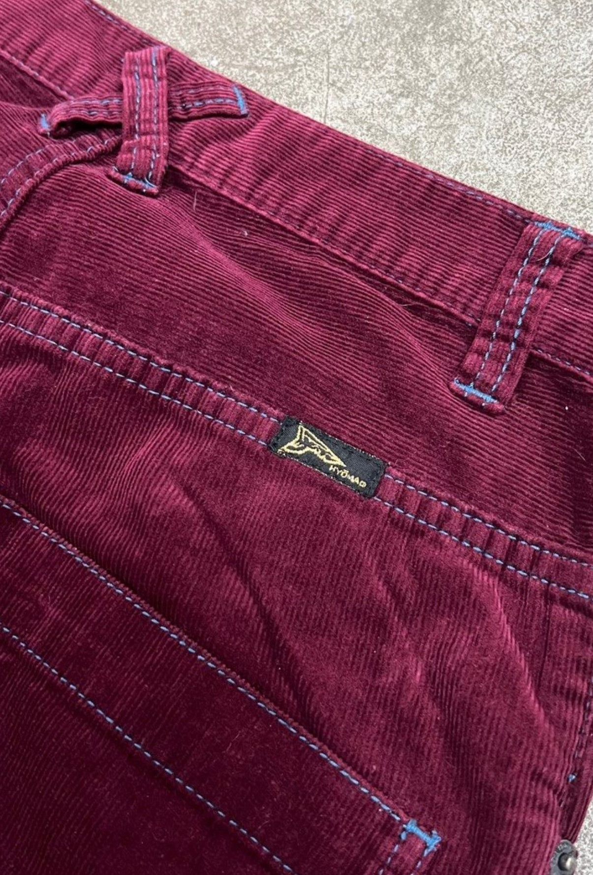 Vintage 1990s 20471120 x Hyoma Blue Line Corduroy Pants Size US 30 / EU 46 - 6 Thumbnail
