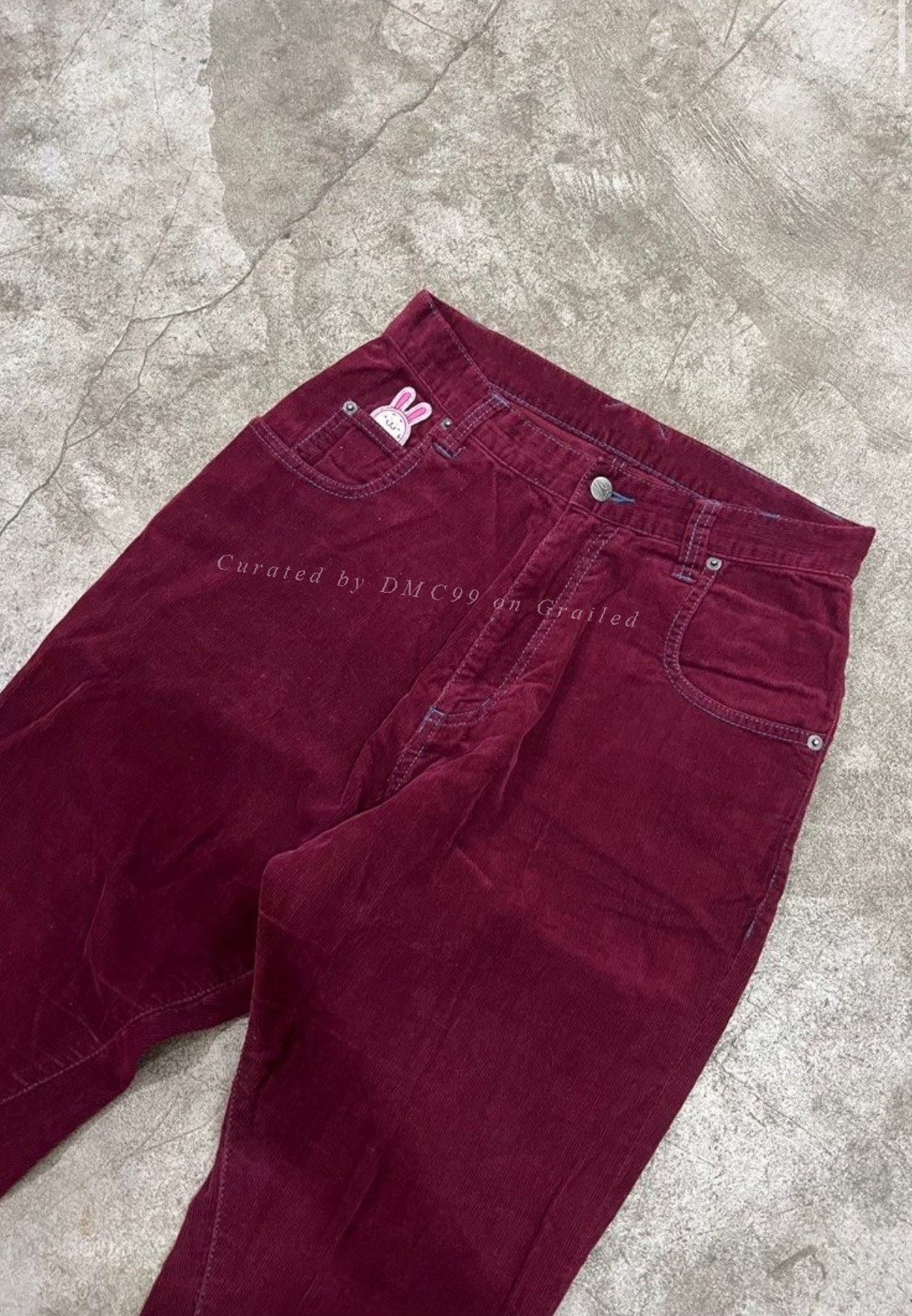 Vintage 1990s 20471120 x Hyoma Blue Line Corduroy Pants Size US 30 / EU 46 - 3 Thumbnail