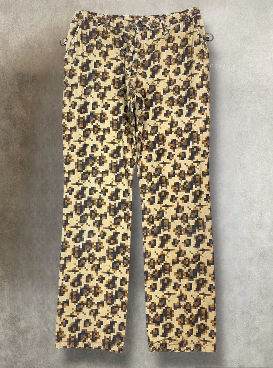 Vintage Beauty:Beast AW1998 Pixelated Leopard Pants Size US 30 / EU 46 - 2 Thumbnail