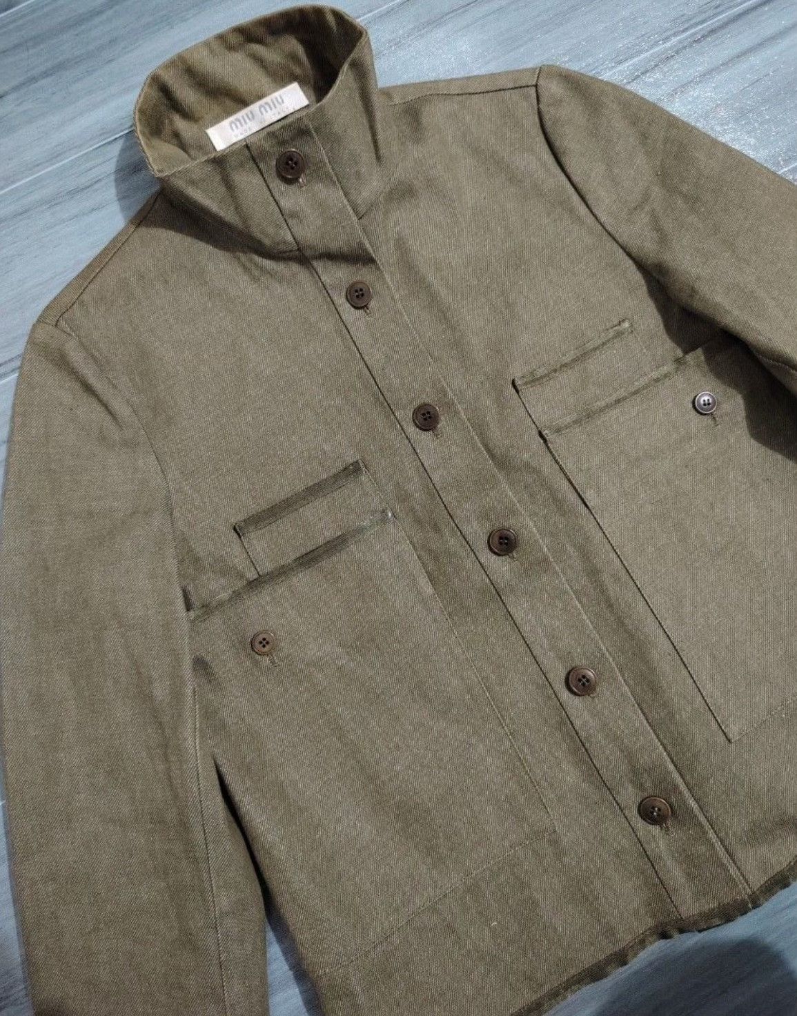 Miu Miu 1990s Miumiu Brown Utility Jacket Size M / US 6-8 / IT 42-44 - 4 Thumbnail