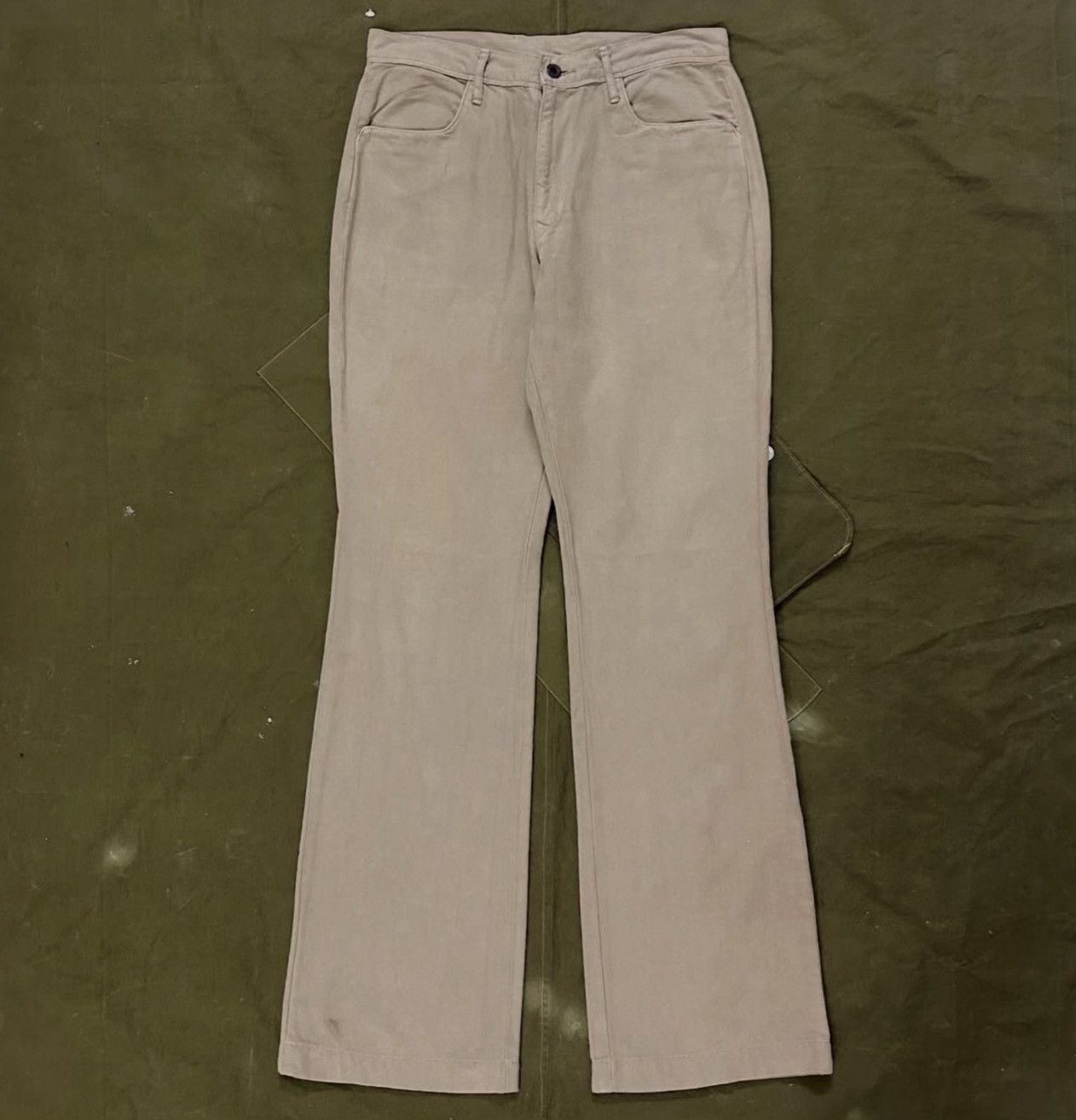 Kapital Vintage Kapital Beige Canvas Flare Pants Size US 30 / EU 46 - 2 Thumbnail