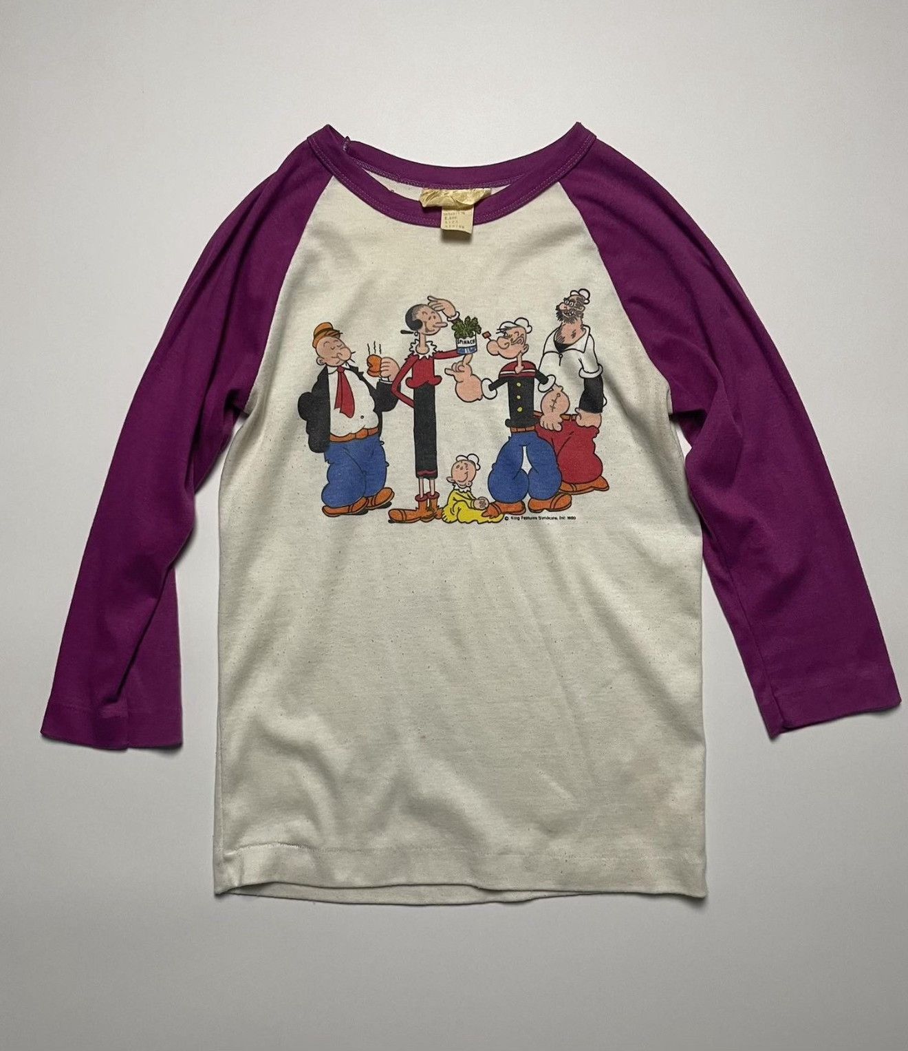 Vintage Vintage 1980s Popeye Raglan Shirt Size M / US 6-8 / IT 42-44 - 2 Thumbnail