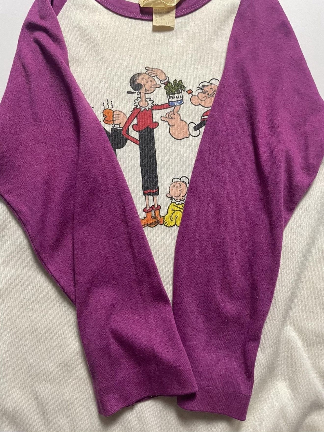 Vintage Vintage 1980s Popeye Raglan Shirt Size M / US 6-8 / IT 42-44 - 5 Thumbnail