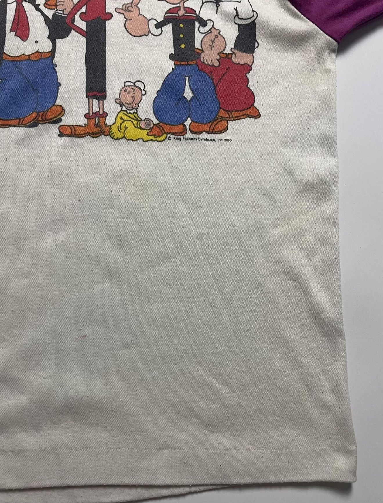 Vintage Vintage 1980s Popeye Raglan Shirt Size M / US 6-8 / IT 42-44 - 7 Thumbnail