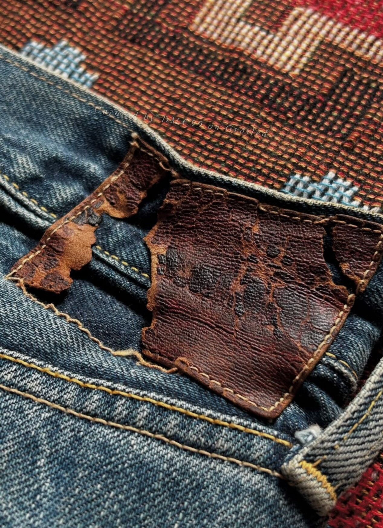 Vintage Vintage 1990s Evis Jeans Size US 30 / EU 46 - 2 Thumbnail