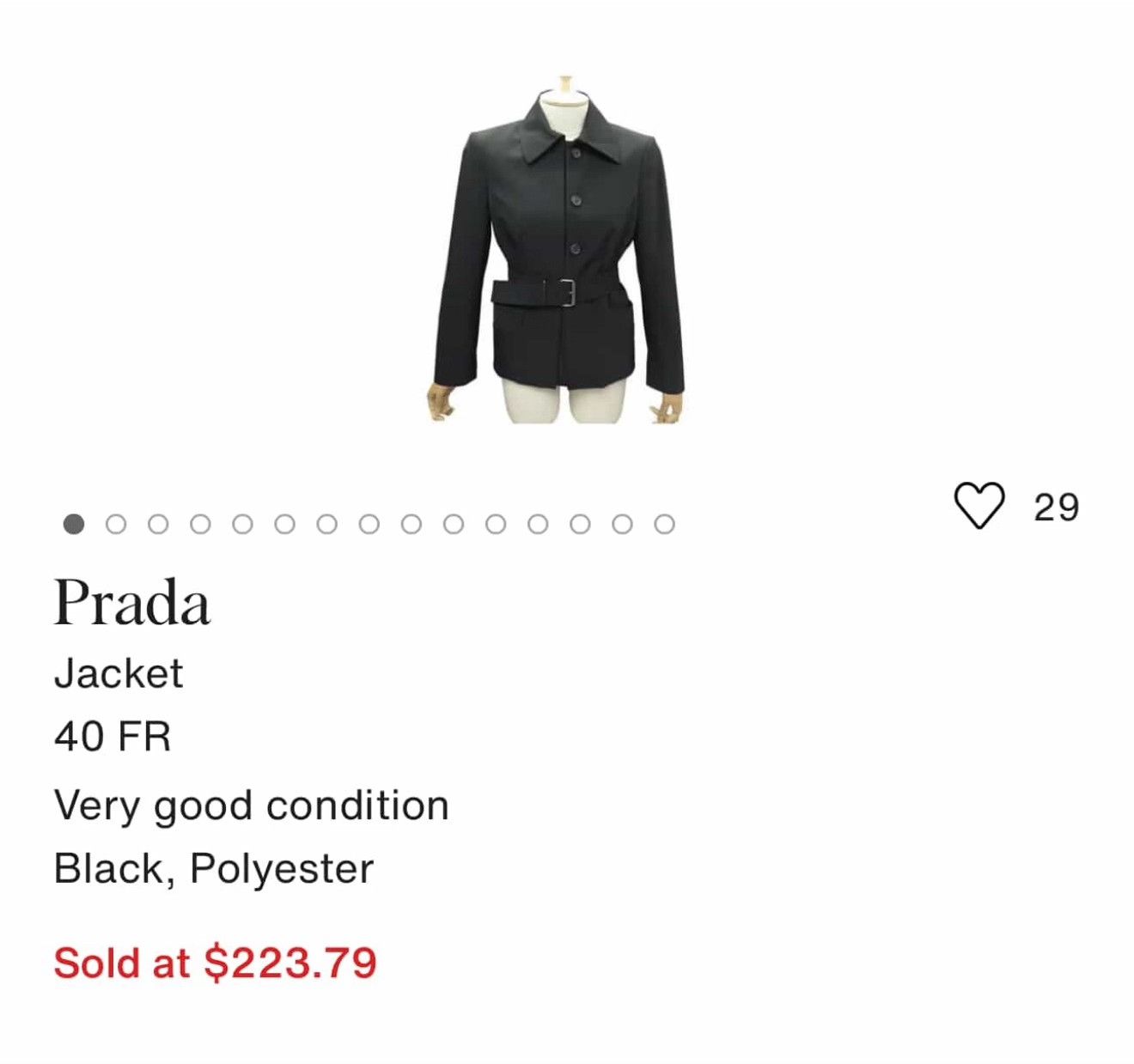 Prada Vintage Prada 2000s Belted Blazer Size M / US 6-8 / IT 42-44 - 8 Thumbnail