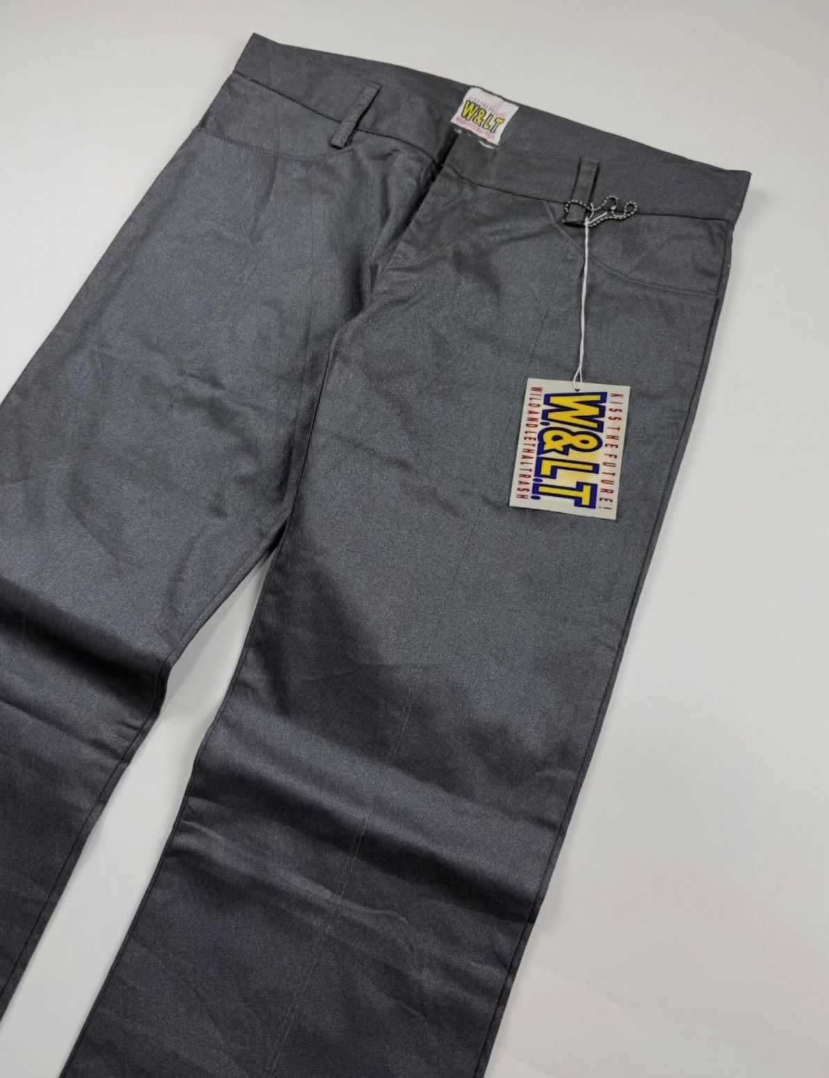 Walter Van Beirendonck 1990s Walter Van Beirendonck Metallic Flared Pants Size US 30 / EU 46 - 4 Thumbnail