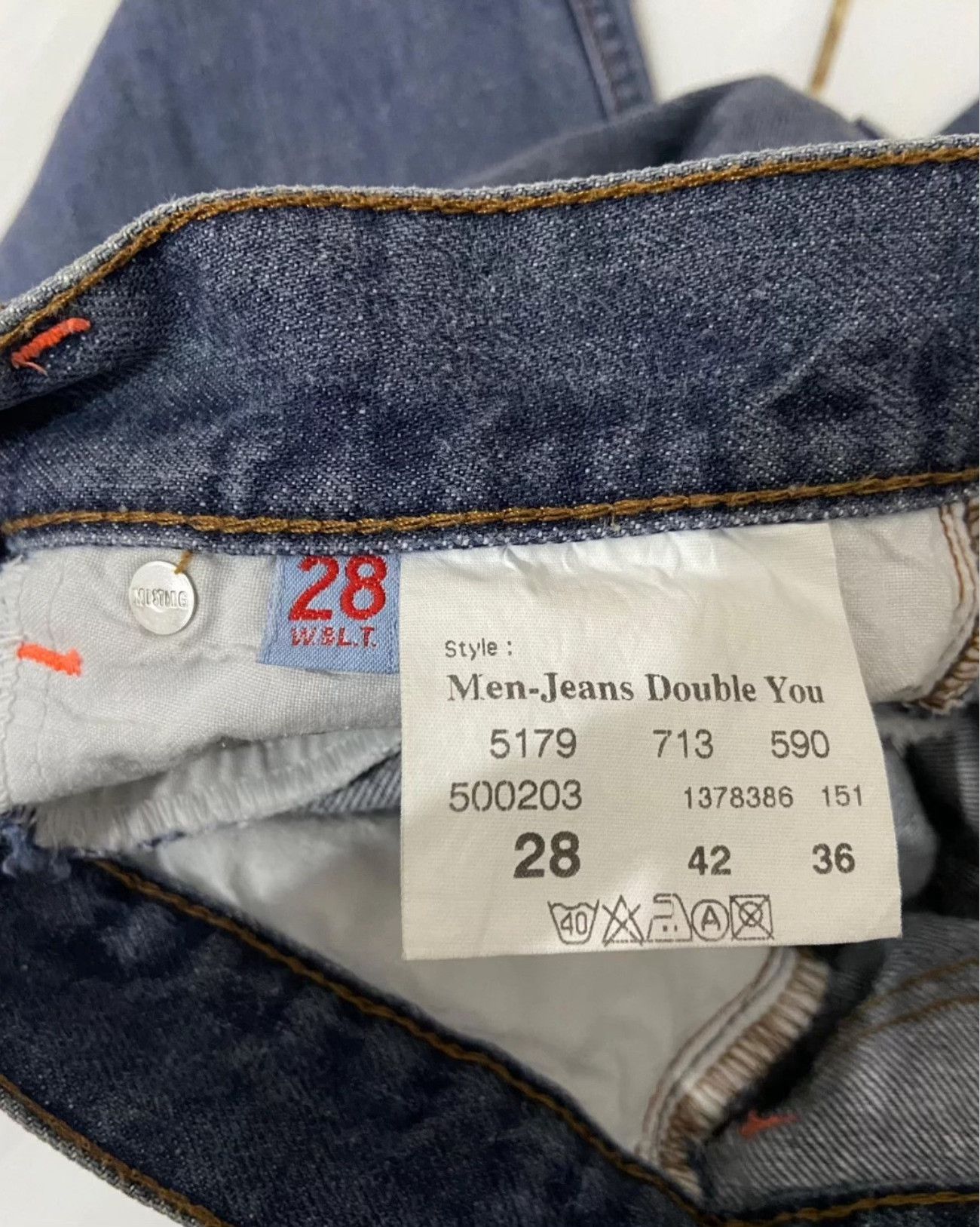 Vintage Vintage 1990s W&LT Jeans Pant Size US 30 / EU 46 - 4 Thumbnail