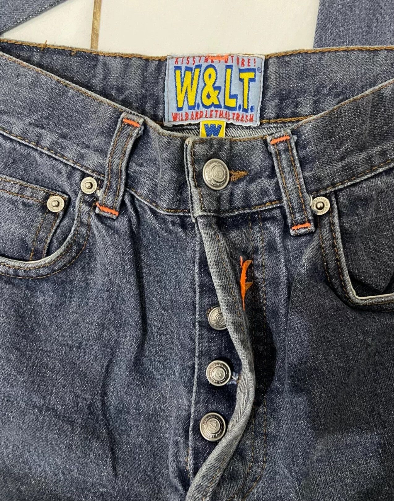 Vintage Vintage 1990s W&LT Jeans Pant Size US 30 / EU 46 - 7 Thumbnail