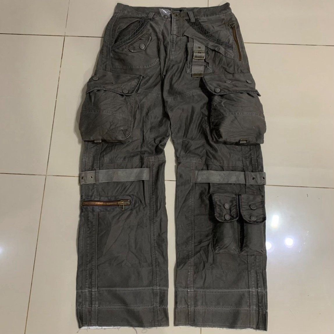 Vintage Vintage TÊTE HOMME 2000s Cargo Pants Size US 30 / EU 46 - 2 Thumbnail