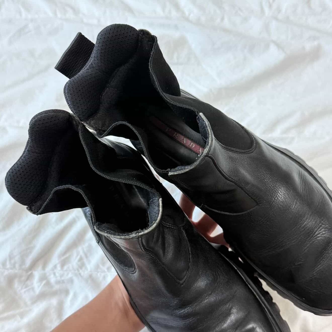Vintage Vintage Prada FW99 Black Leather Combat Boots Size US 8 / EU 41 - 8 Thumbnail