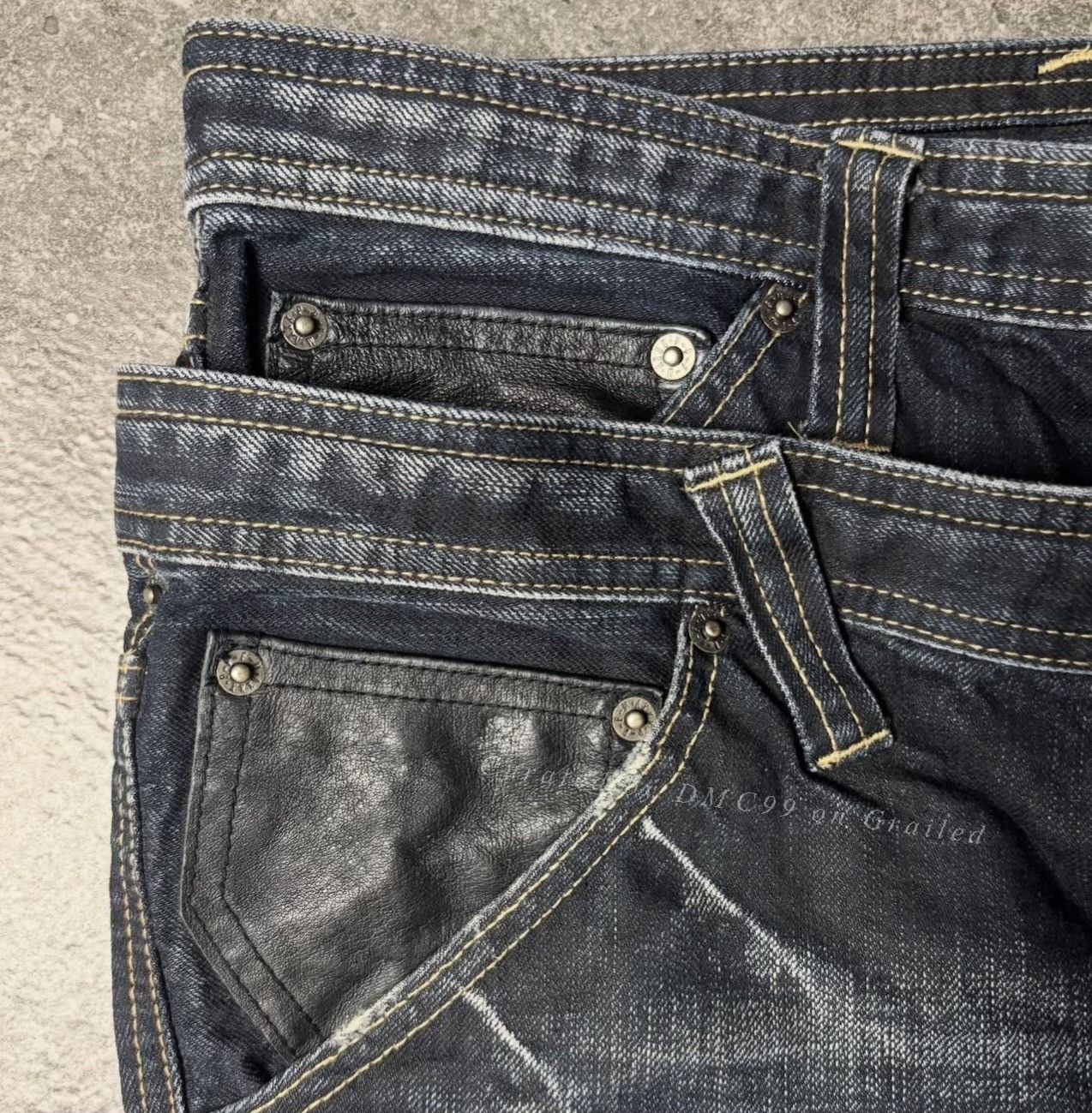 Vintage Vintage PPFM 2000s Double Waist Denim Pants Size US 30 / EU 46 - 3 Thumbnail