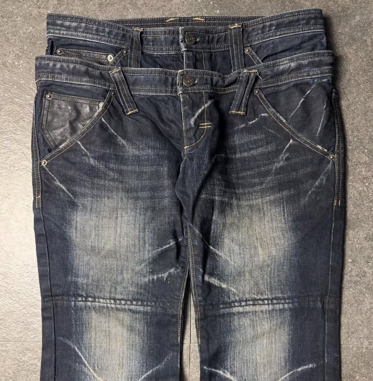 Vintage Vintage PPFM 2000s Double Waist Denim Pants Size US 30 / EU 46 - 2 Thumbnail