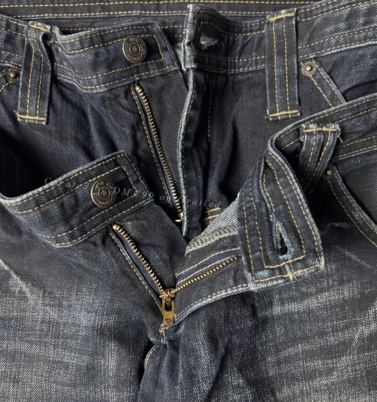 Vintage Vintage PPFM 2000s Double Waist Denim Pants Size US 30 / EU 46 - 5 Thumbnail