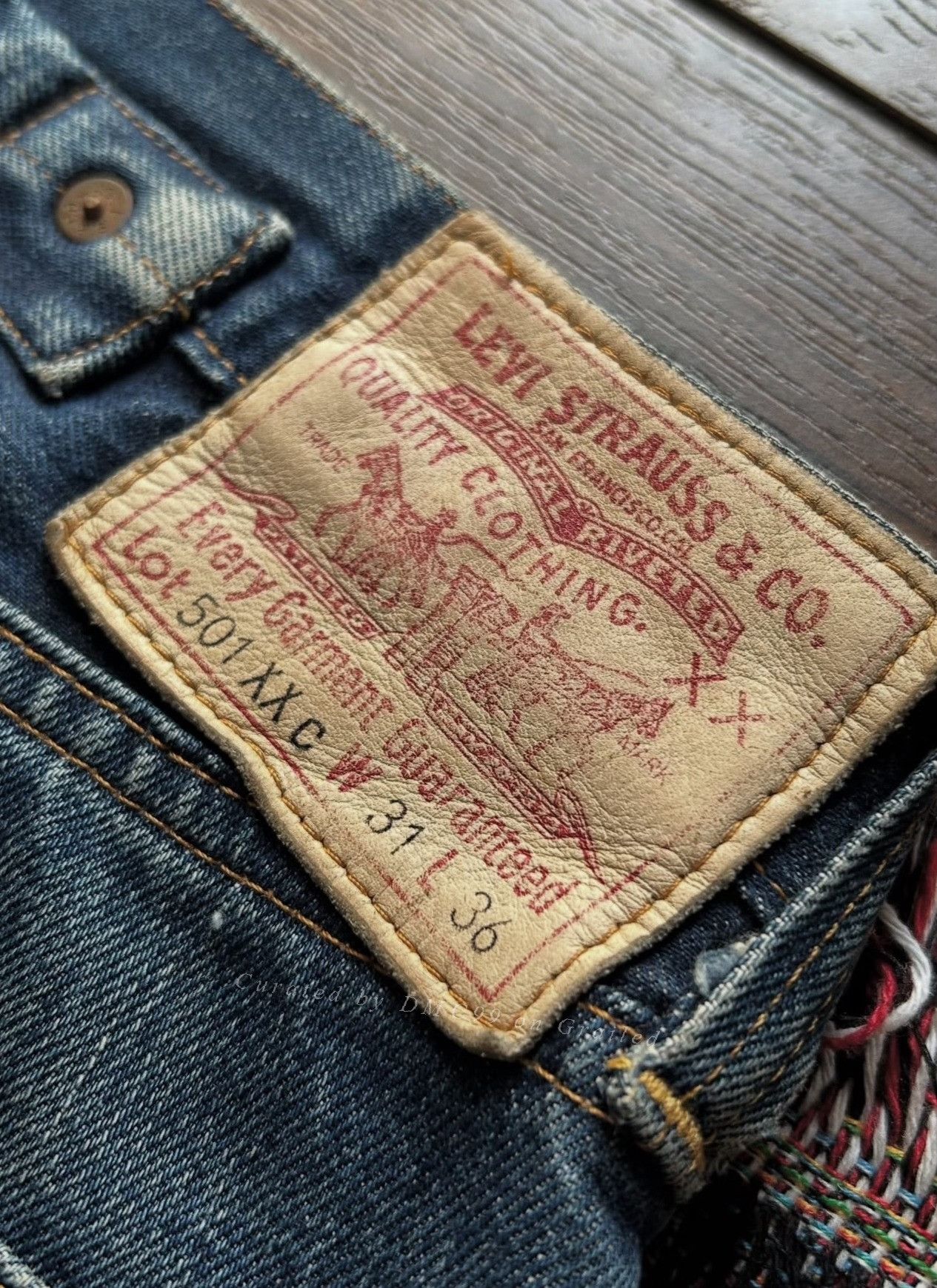 Vintage Vintage 1990s Levi's 501xxc Jeans Size US 30 / EU 46 - 2 Thumbnail