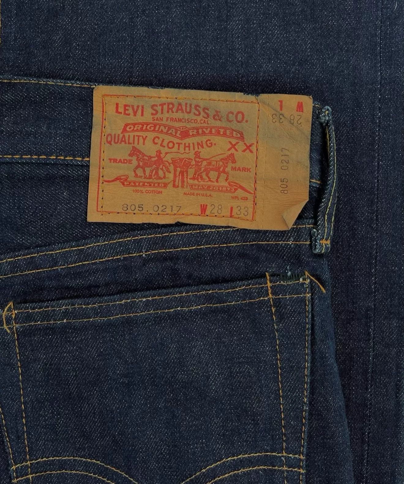 Vintage Vintage 1970's Levi's 805 0217 Jeans Size US 30 / EU 46 - 7 Thumbnail