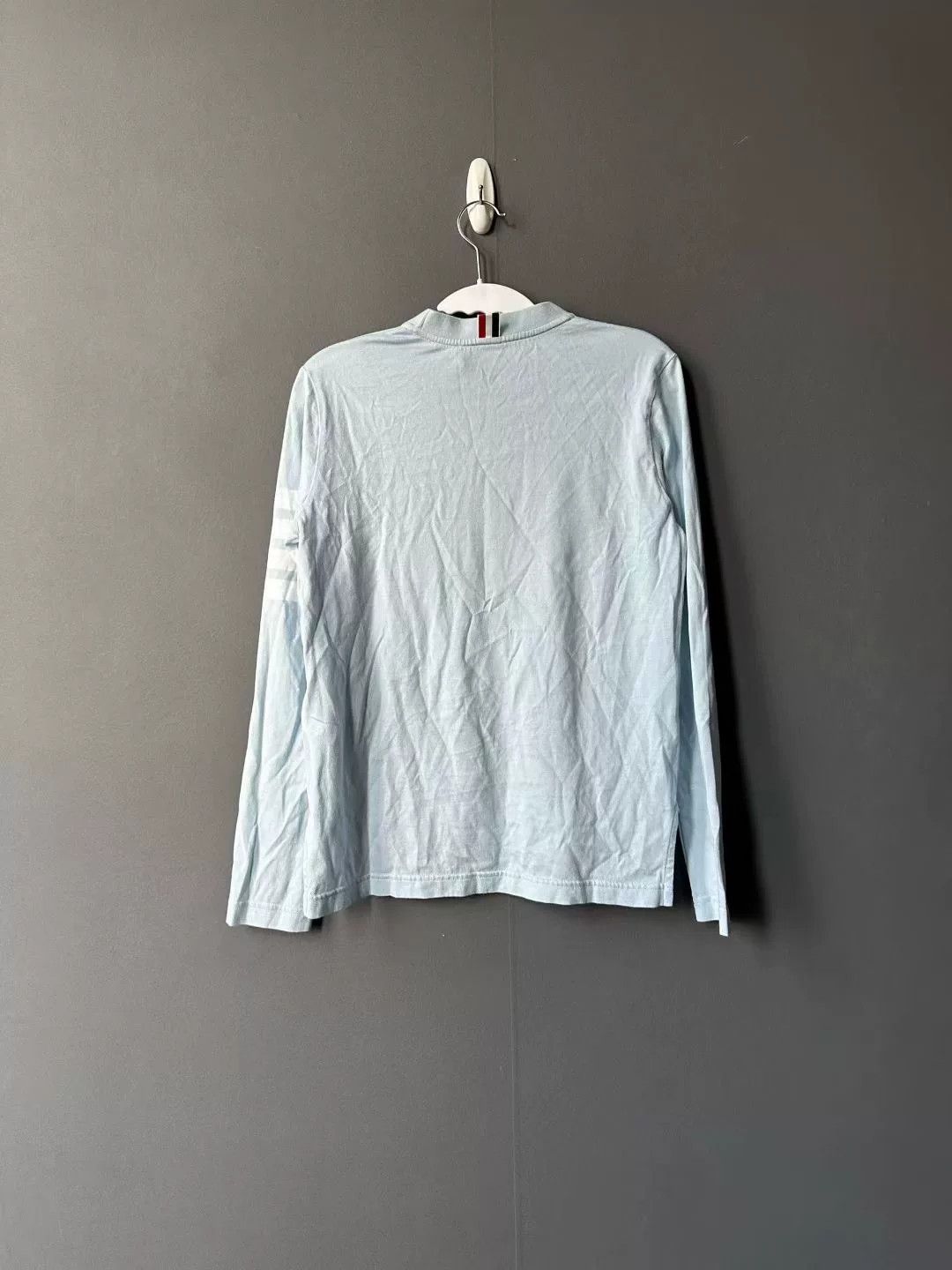 Thom Browne Thom Browne Light Blue Long-Sleeve Top Size US M / EU 48-50 / 2 - 2 Thumbnail