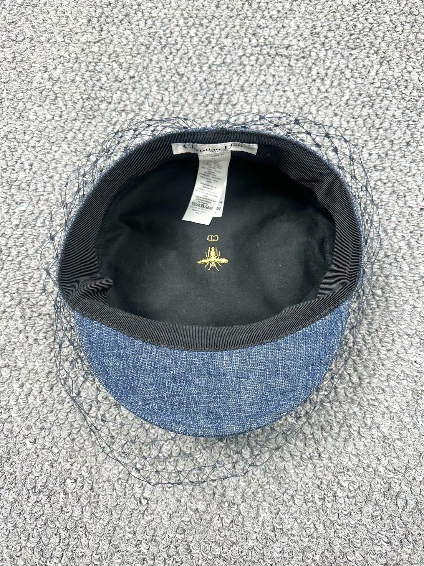 Dior Dior Blue Denim Mesh Beret Size ONE SIZE - 3 Thumbnail